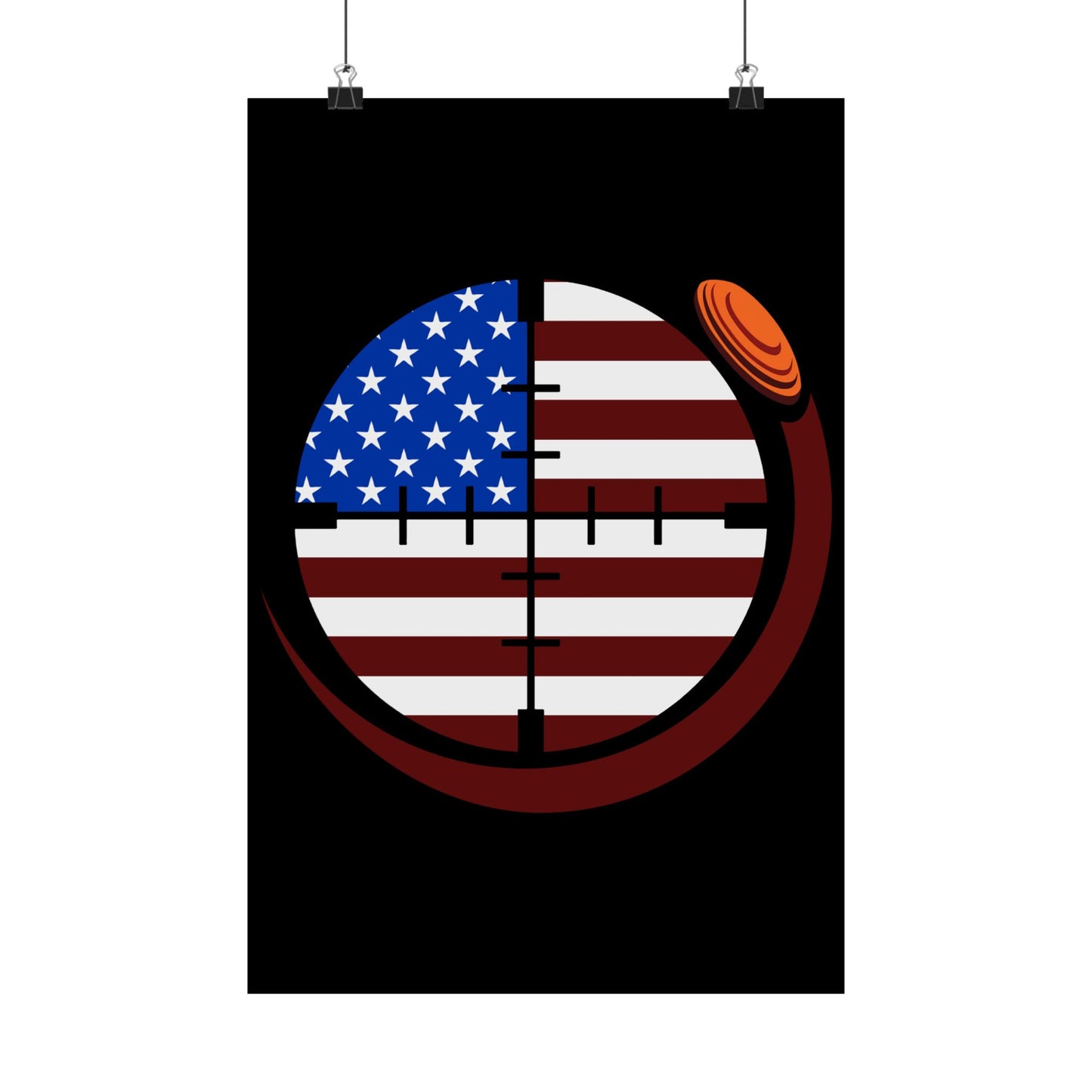 Retro Patriotic Skeet Trap Sporting Clays Shooting Sports - Wall Art