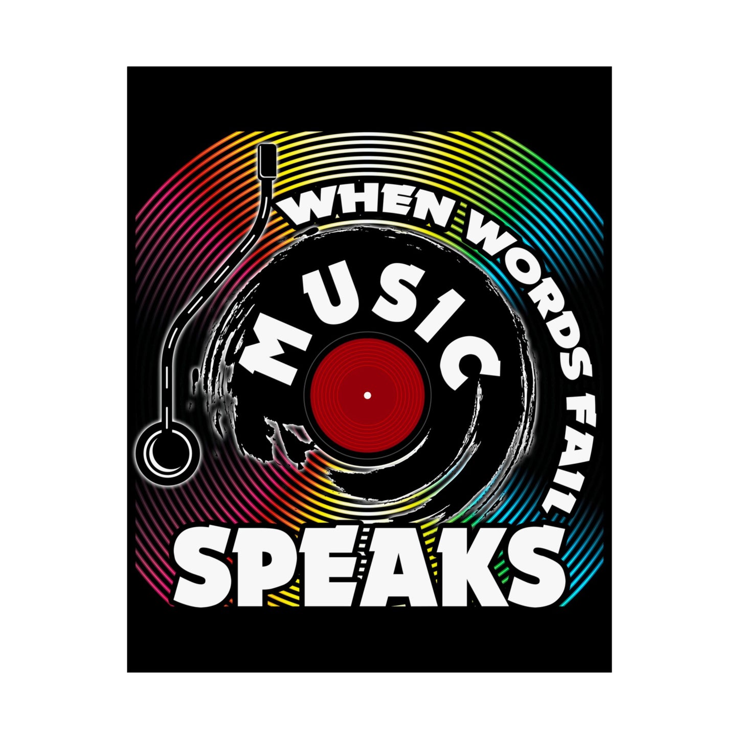 When Words Fail Music Speaks Musician Singer Feeling Song - Wall Art