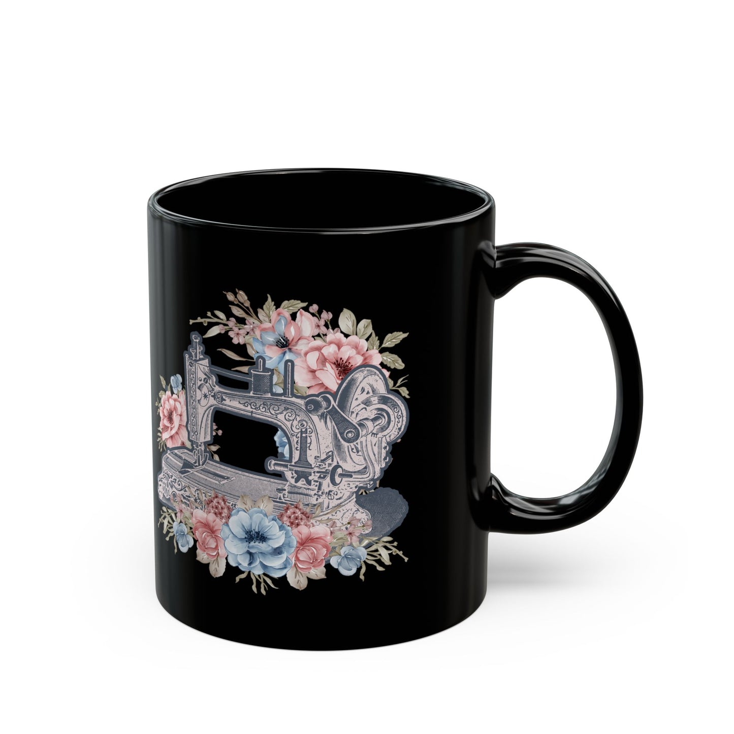 Yarn Craft Colored Sewing Machine Harmless Hobby Quilting - Black Mug