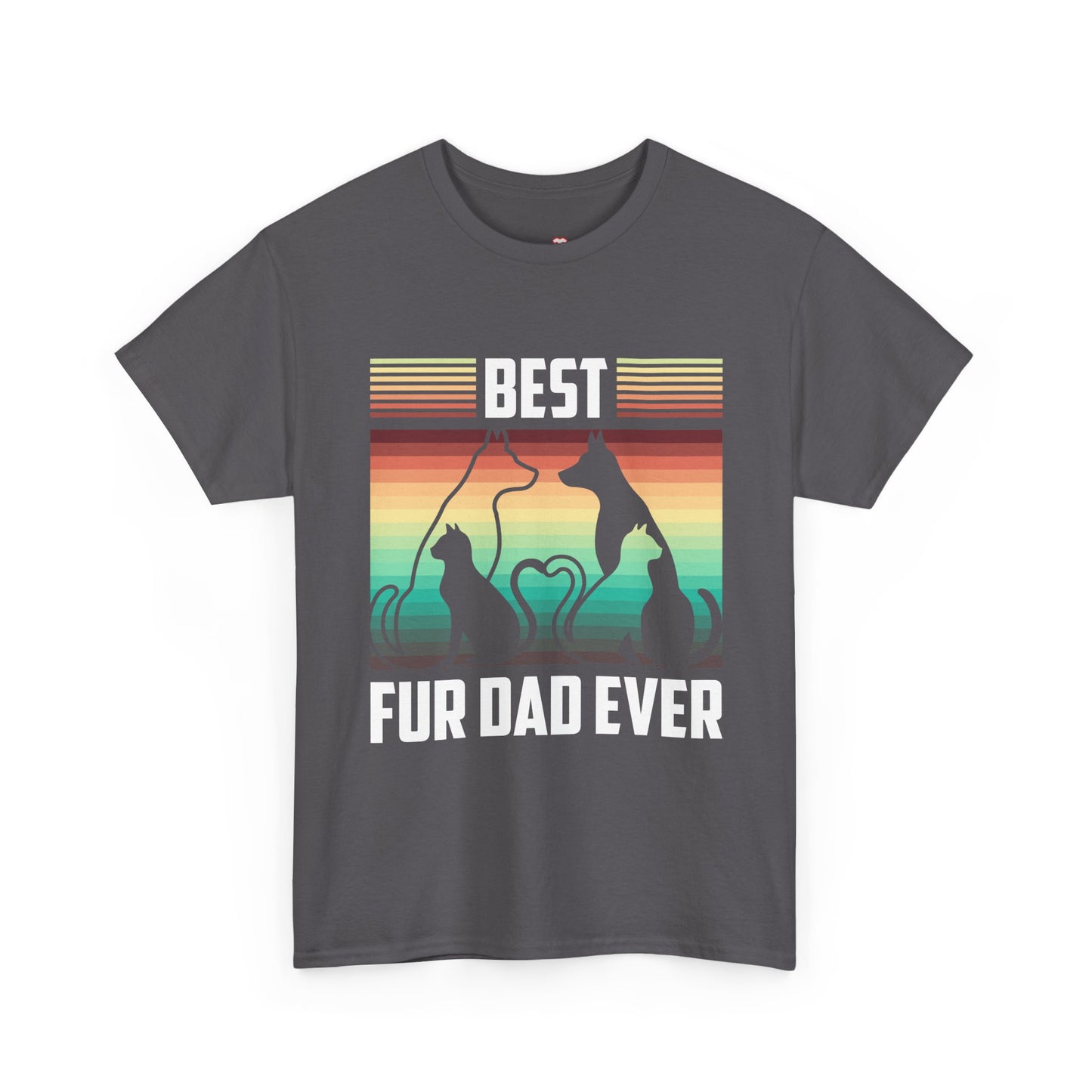 Funny Best Fur Dad Ever Vintage Retro Dog And Cat Owner - Unisex T-Shirt