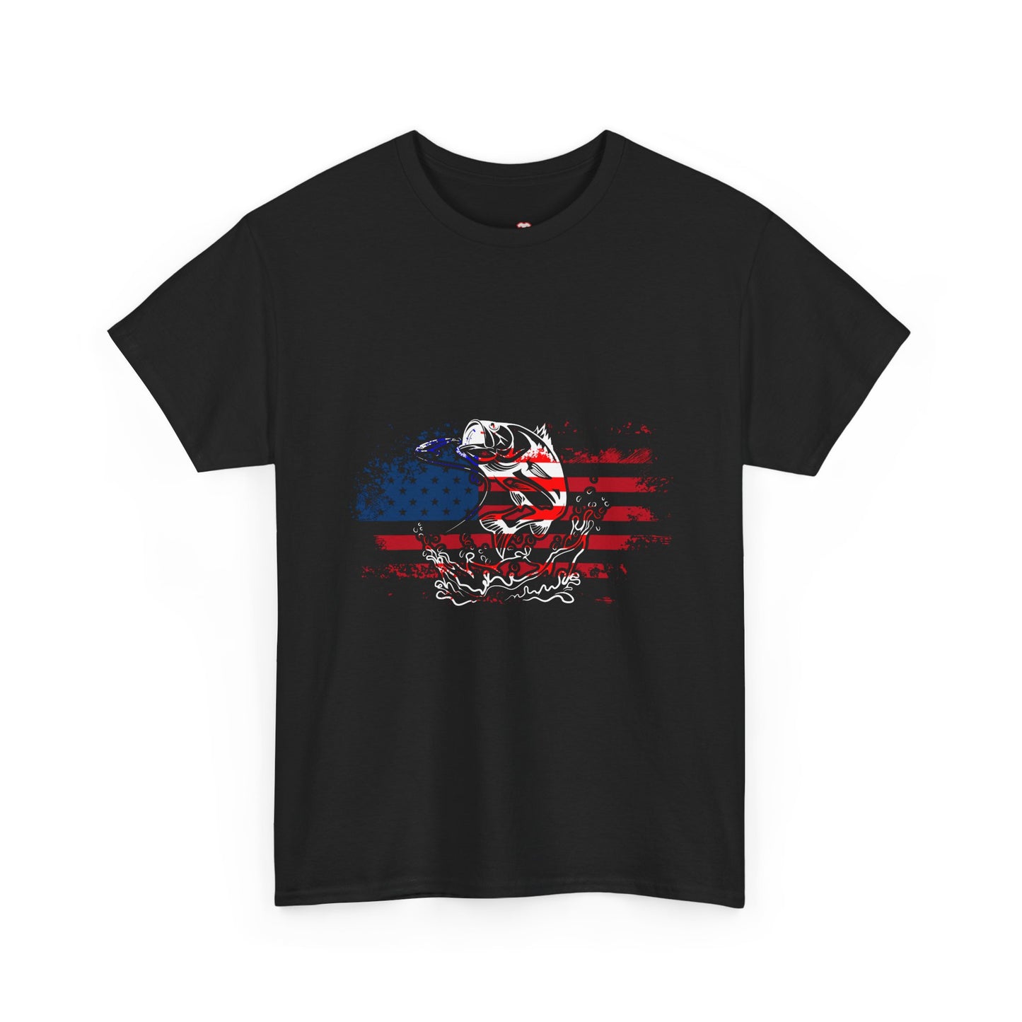 Fishing American Flag Vintage - Unisex T-Shirt