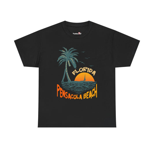 Family Vacation Retro Sunset Florida Pensacola Beach - Unisex T-Shirt