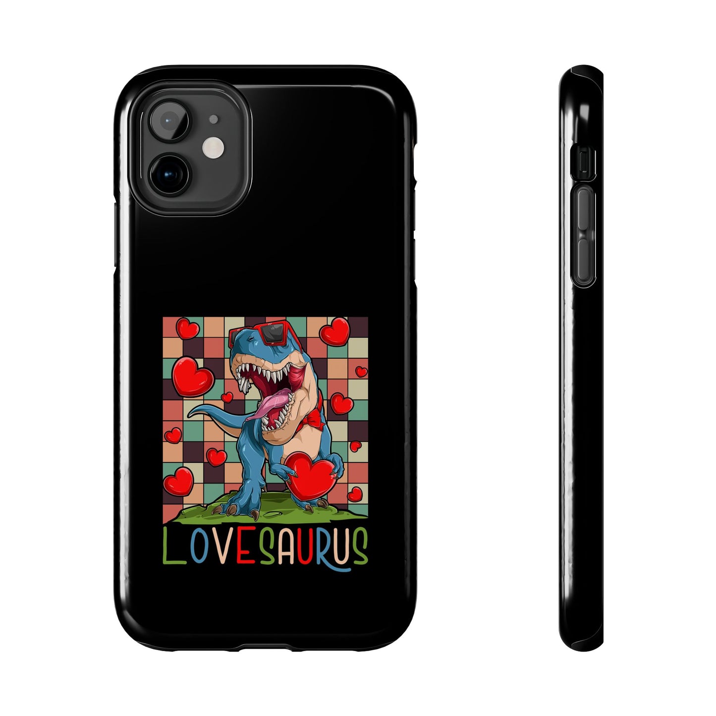 'Lovesaurus' Cute T-Rex Valentine Design - Tough Phone Case