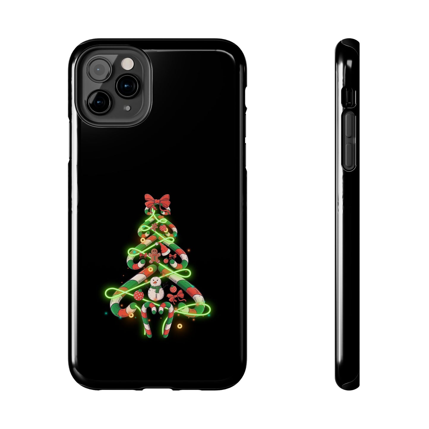 Christmas Candy Cane Xmas Tree Light Gifts - Tough Phone Case