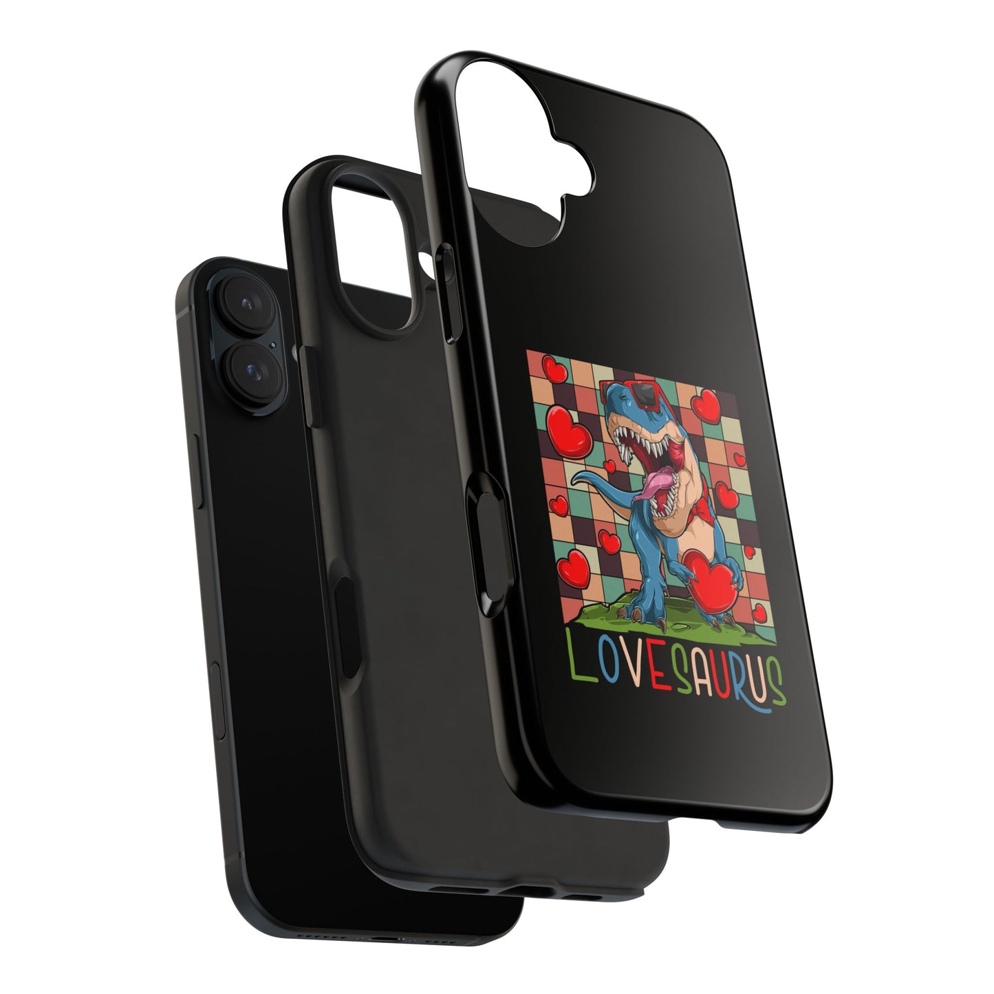 'Lovesaurus' Cute T-Rex Valentine Design - Tough Phone Case