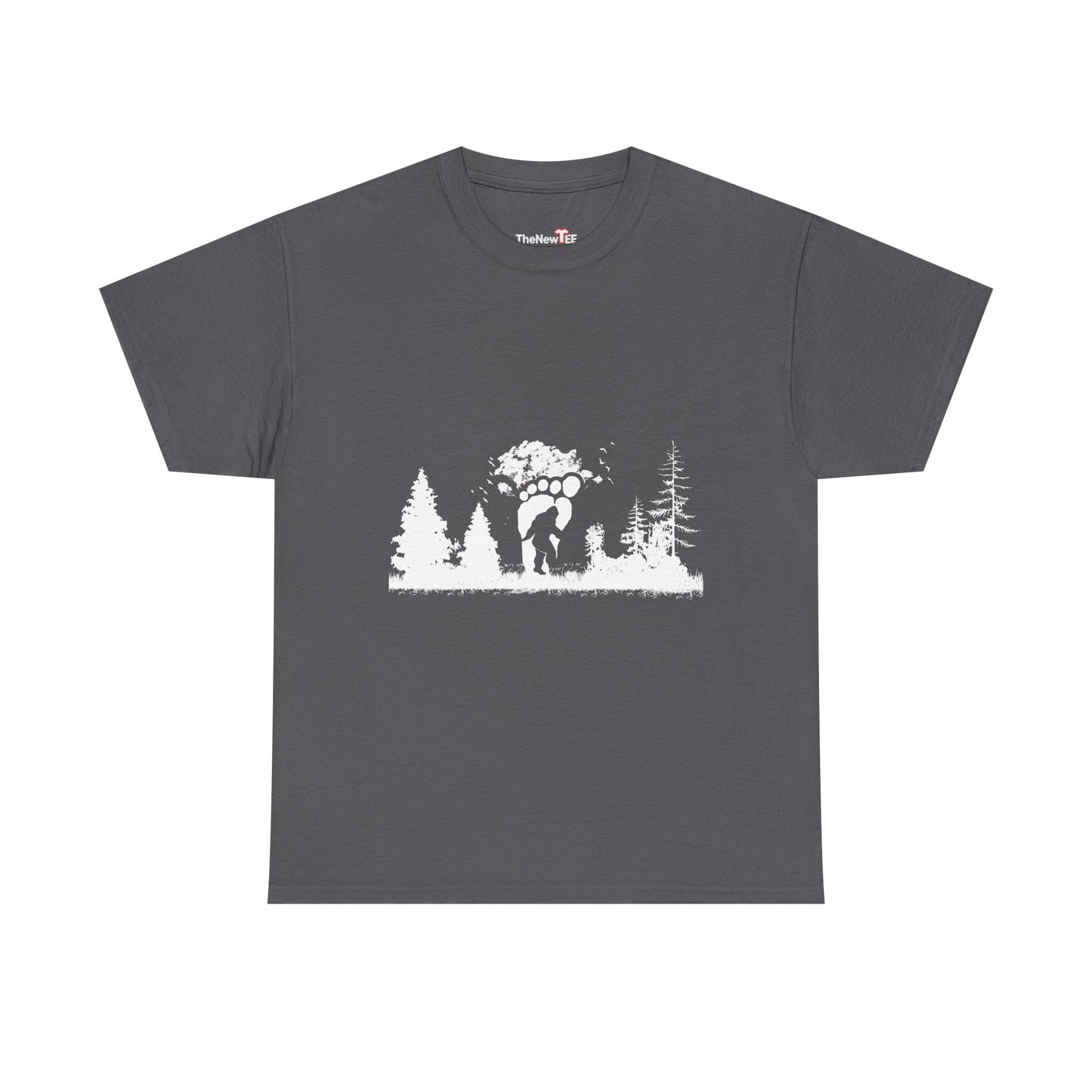 Bigfoot In The Forest Hiding At Night Full Moon Trees Nature - Unisex T-Shirt