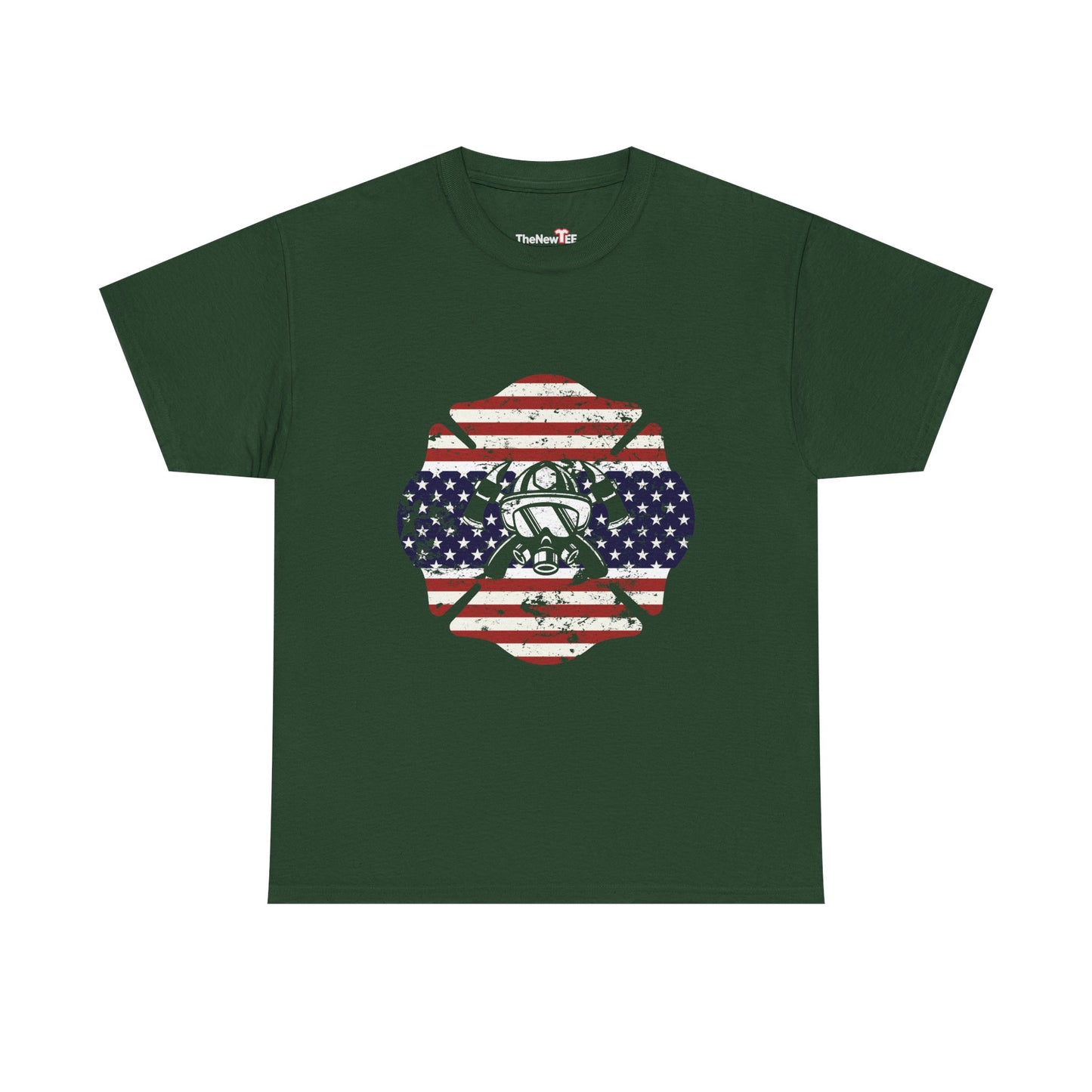 American Flag Firefighter Usa United States Badge - Unisex T-Shirt