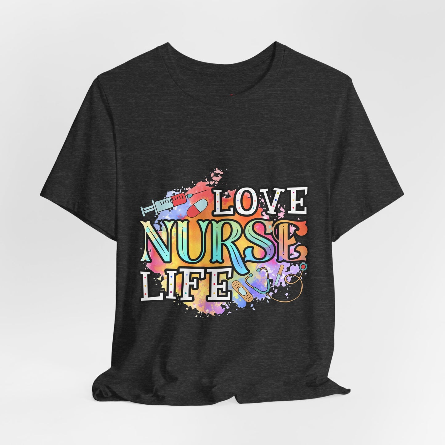 LOVE NURSE LIFE Watercolor Healthcare T-shirt