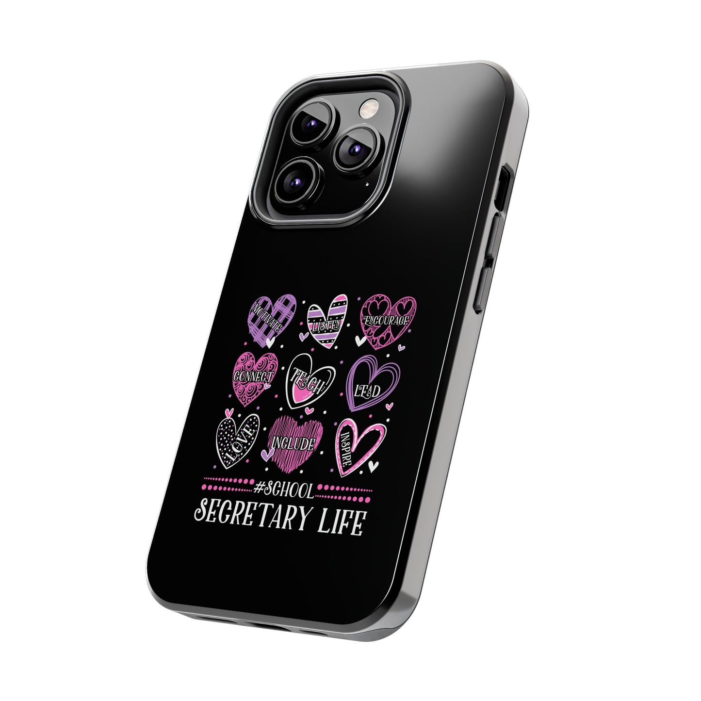 School Secretary Hearts Valentine Valentines Day - Tough Phone Case
