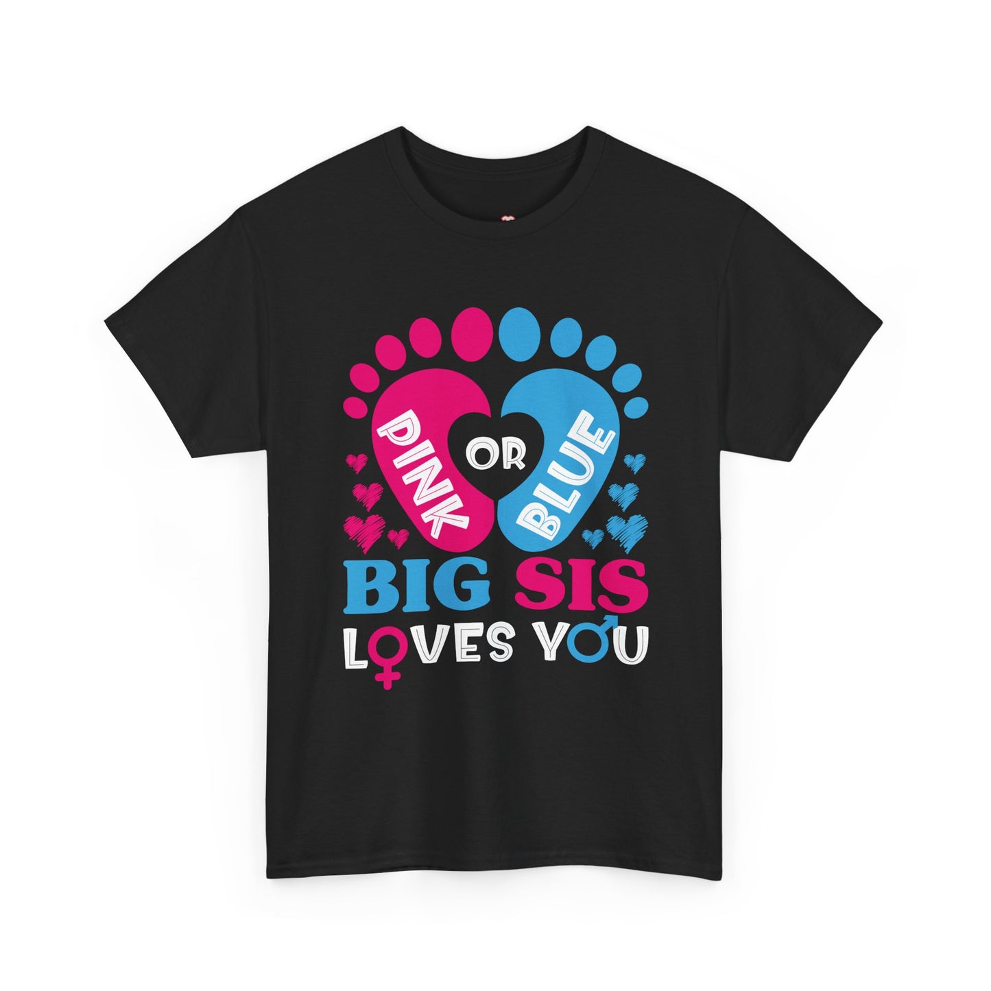 Big Sister Baby Shower Pink Blue - Unisex T-Shirt
