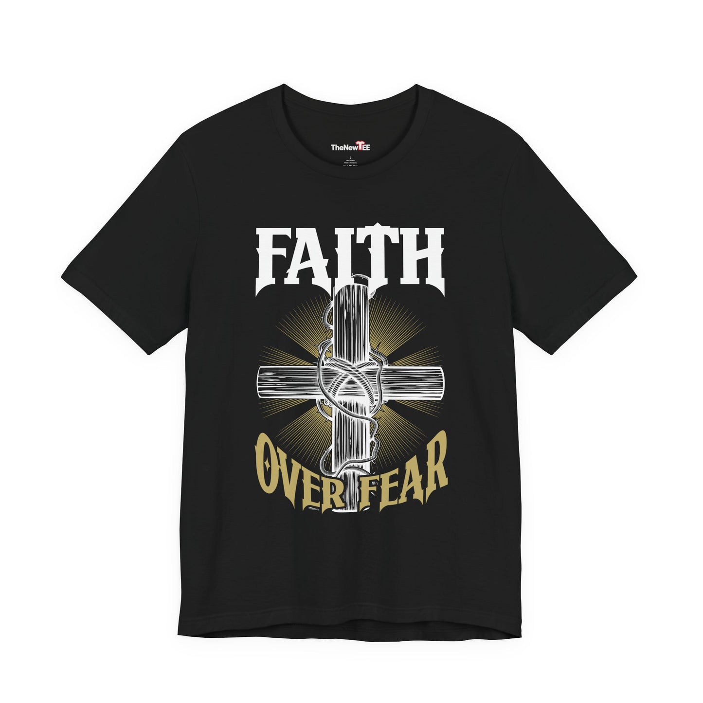 Faith Over Fear T-Shirt — Christian Cross Inspirational Tee
