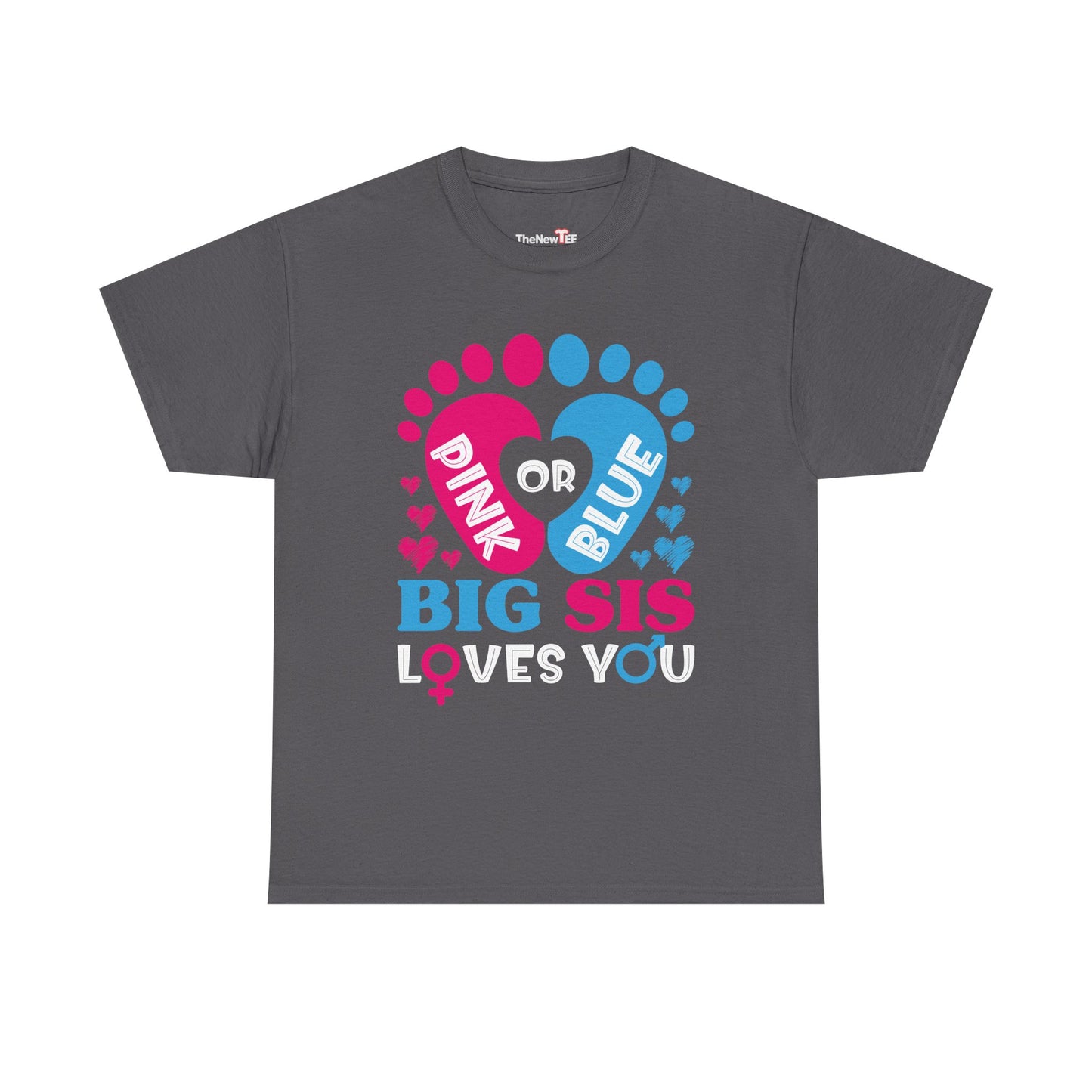 Big Sister Baby Shower Pink Blue - Unisex T-Shirt