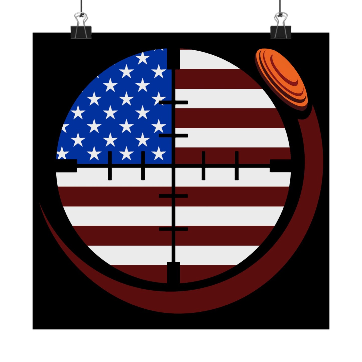 Retro Patriotic Skeet Trap Sporting Clays Shooting Sports - Wall Art