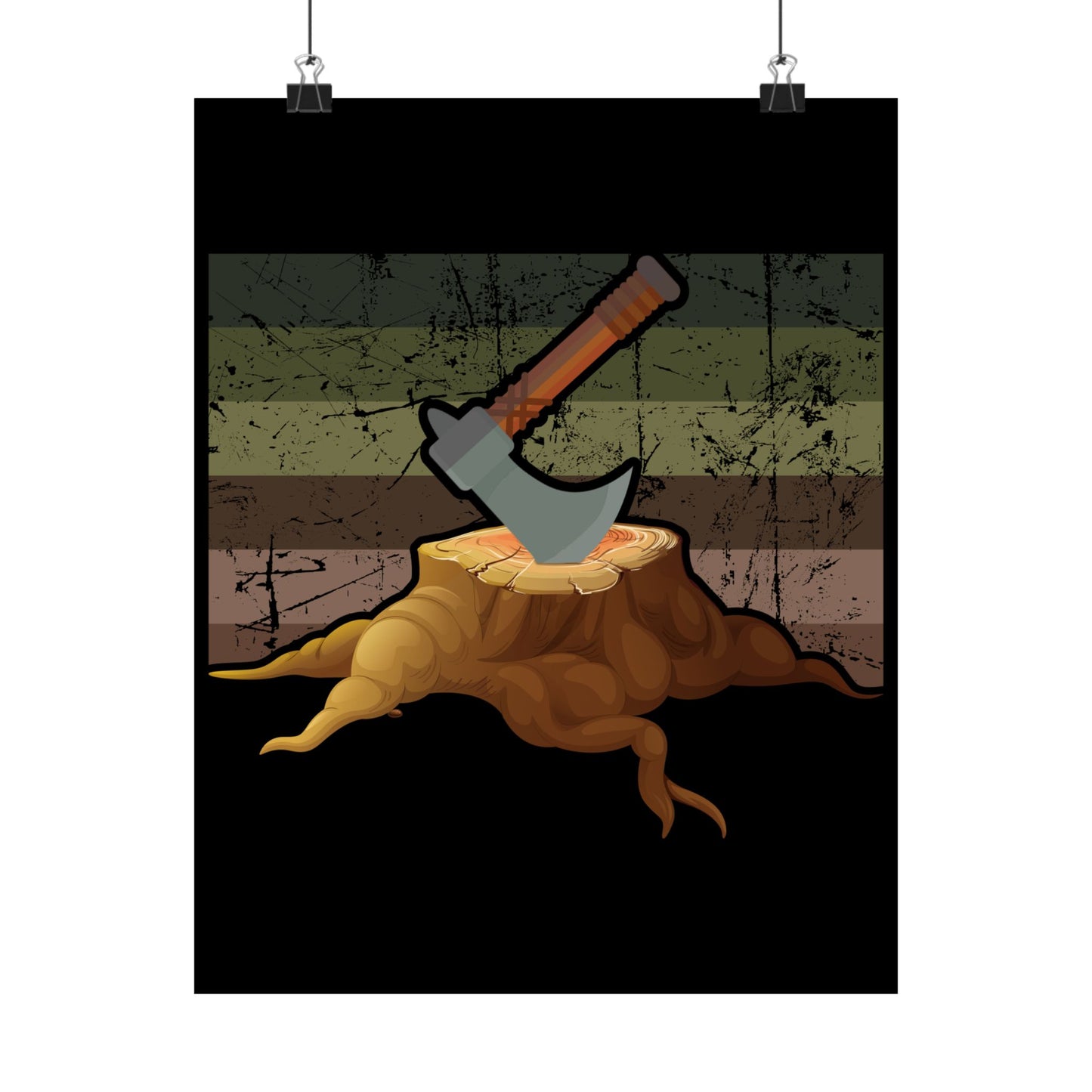 Trees Chop Wilderness Arborist Gift Lumberjack - Wall Art