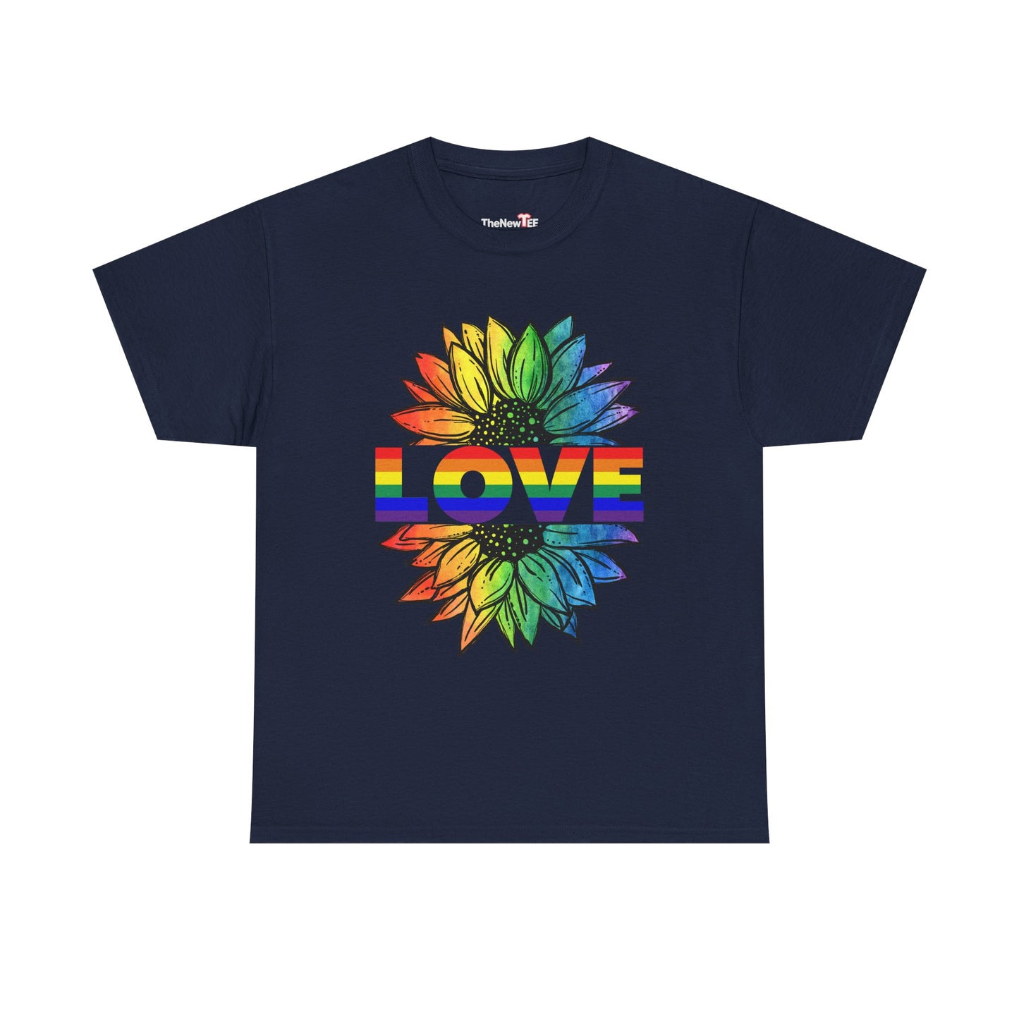Love Sunflower Floral Lgbtq Rainbow Flag Gay Pride Ally - Unisex T-Shirt