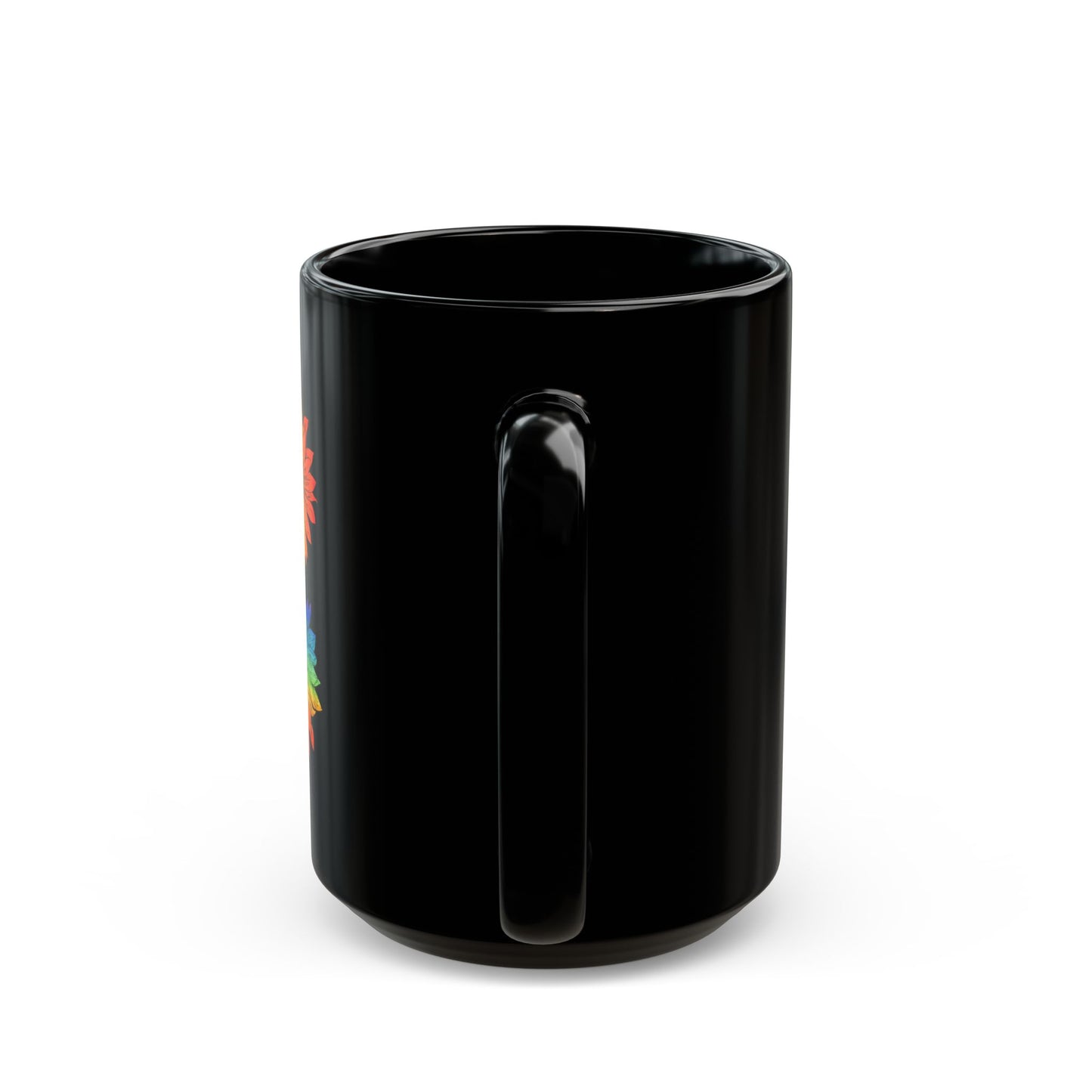 Love Sunflower Floral Lgbtq Rainbow Flag Gay Pride Ally - Black Mug