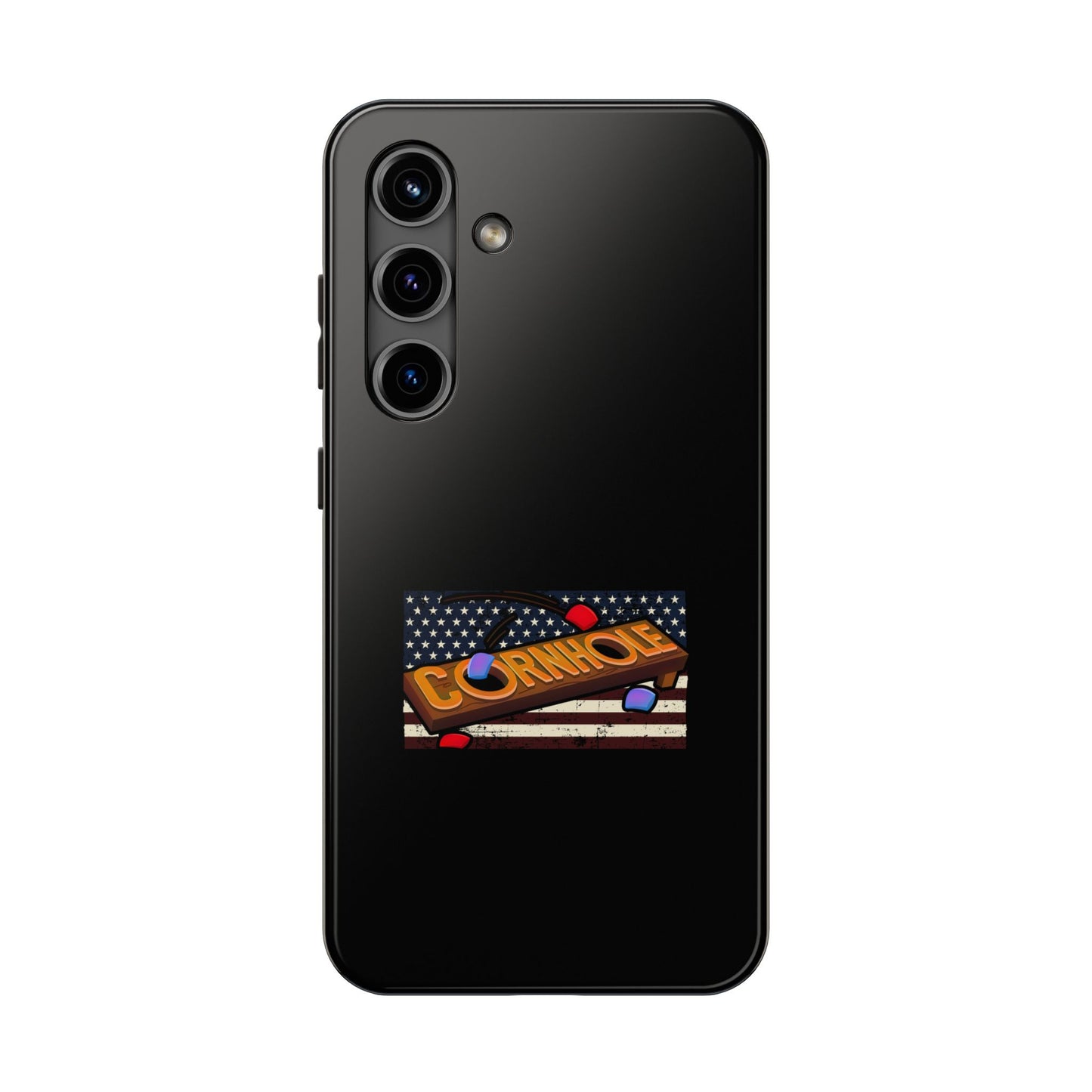 American Flag Cornhole - Rex Valentine Design - Tough Phone Case