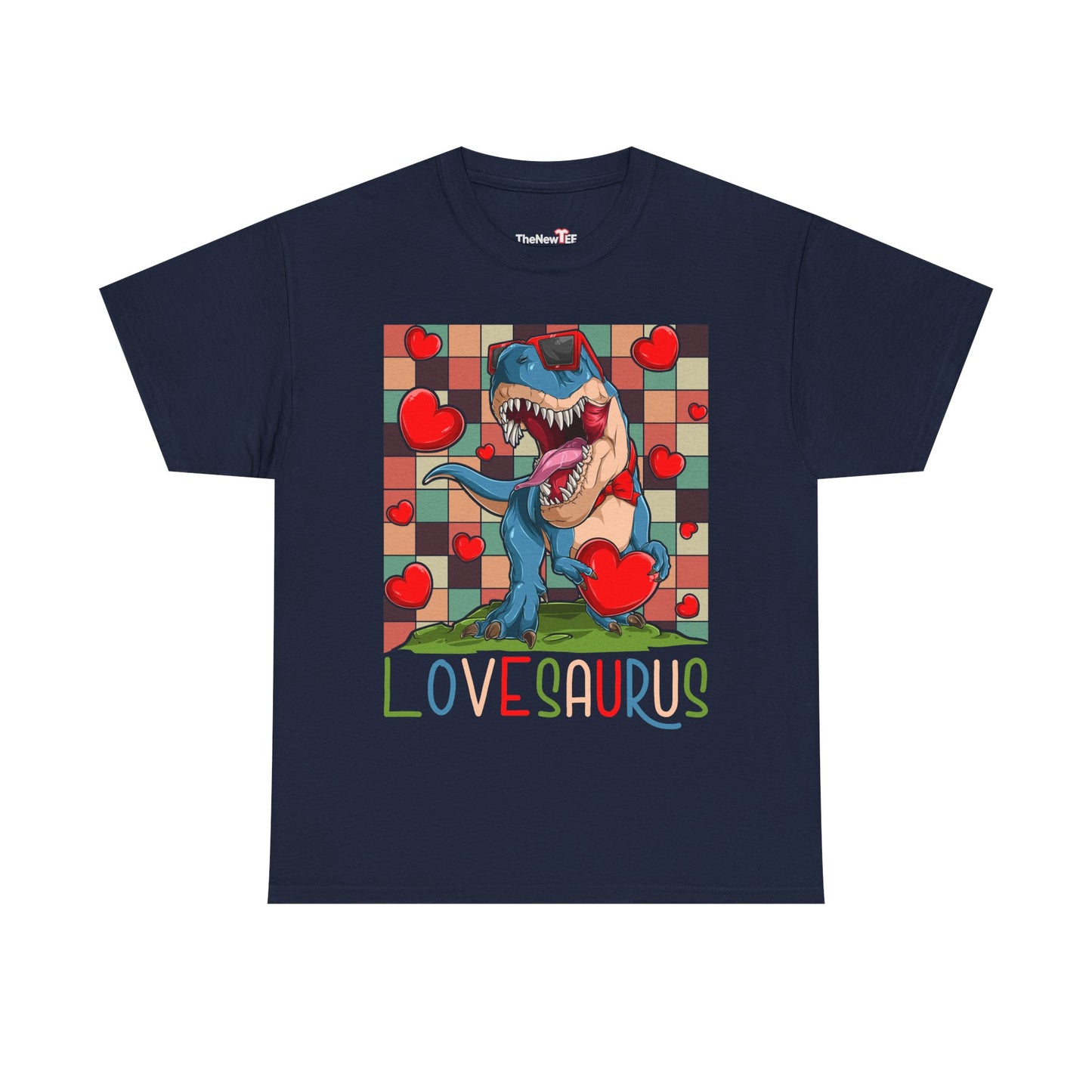 Valentines Day Dinosaur Lovesaurus Hearts - Unisex Graphic T-Shirt