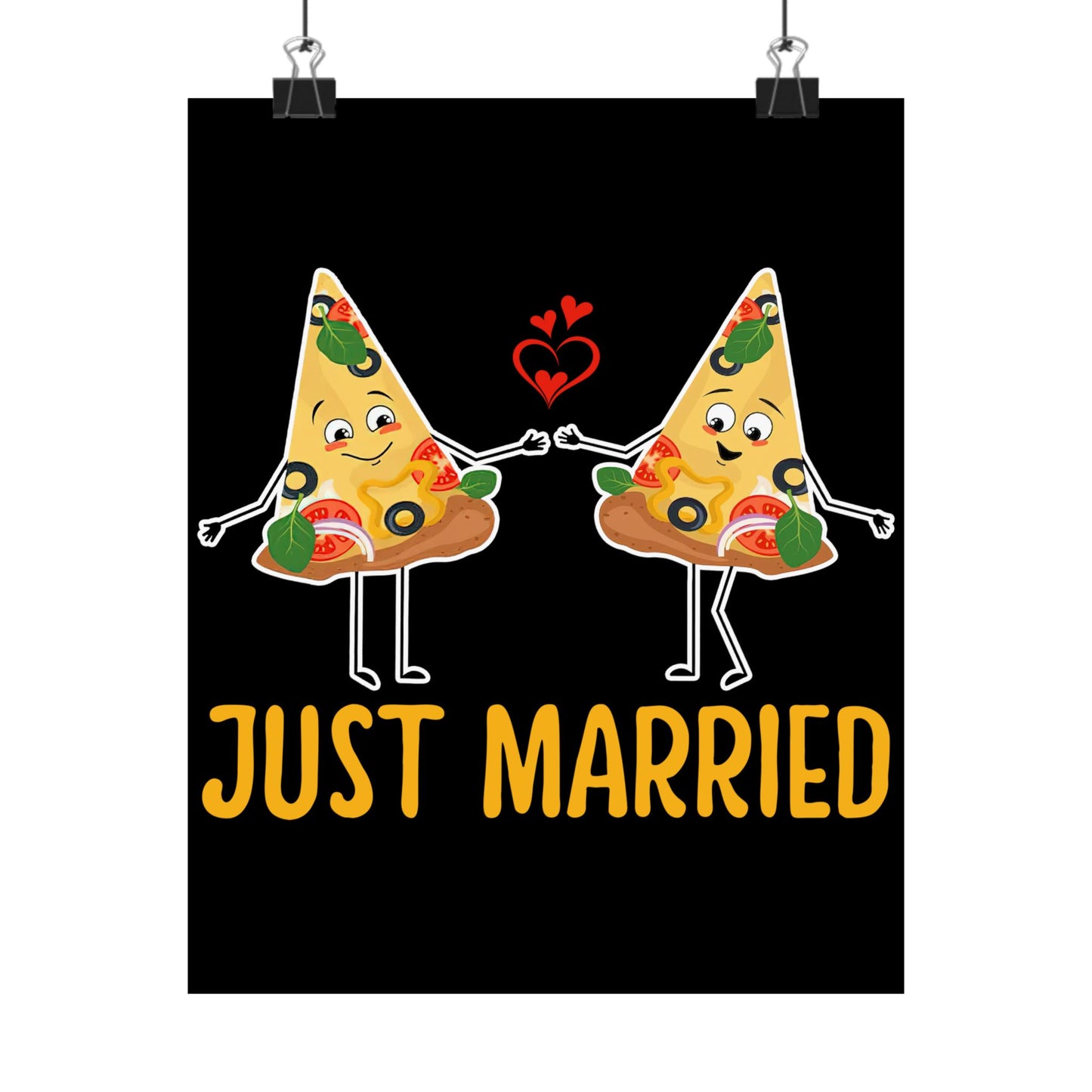 Just Married Pizza Slice - Wall Art