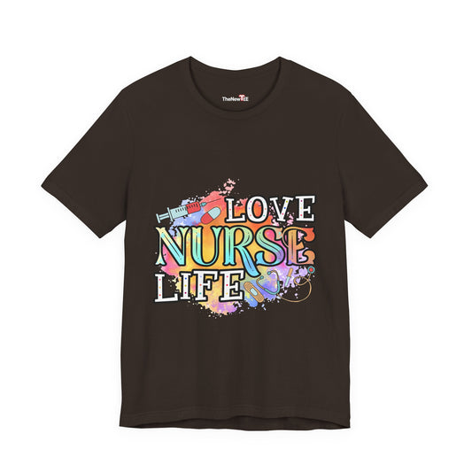 LOVE NURSE LIFE Watercolor Healthcare T-shirt