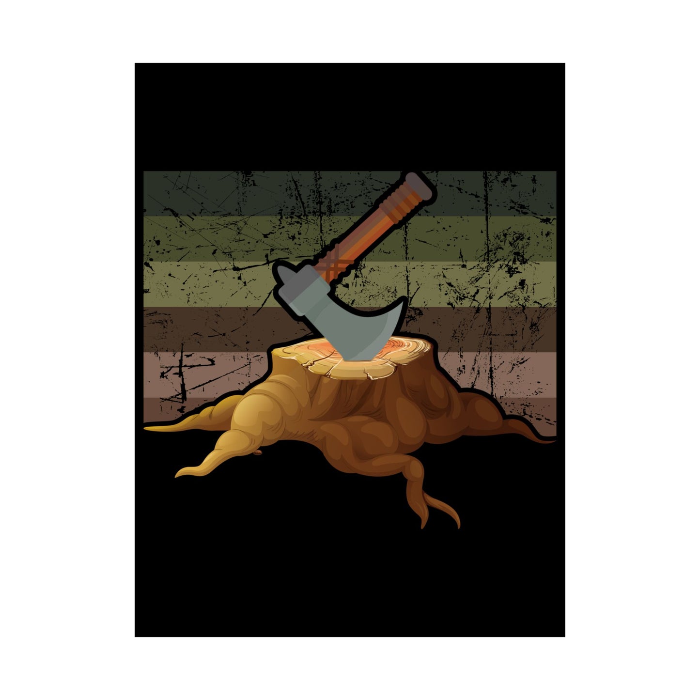 Trees Chop Wilderness Arborist Gift Lumberjack - Wall Art