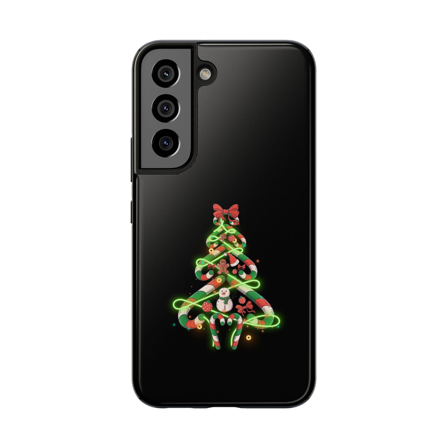 Christmas Candy Cane Xmas Tree Light Gifts - Tough Phone Case
