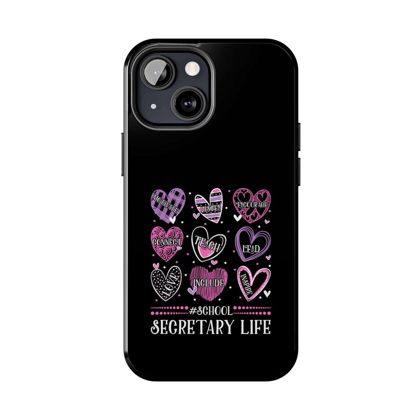 School Secretary Hearts Valentine Valentines Day - Tough Phone Case