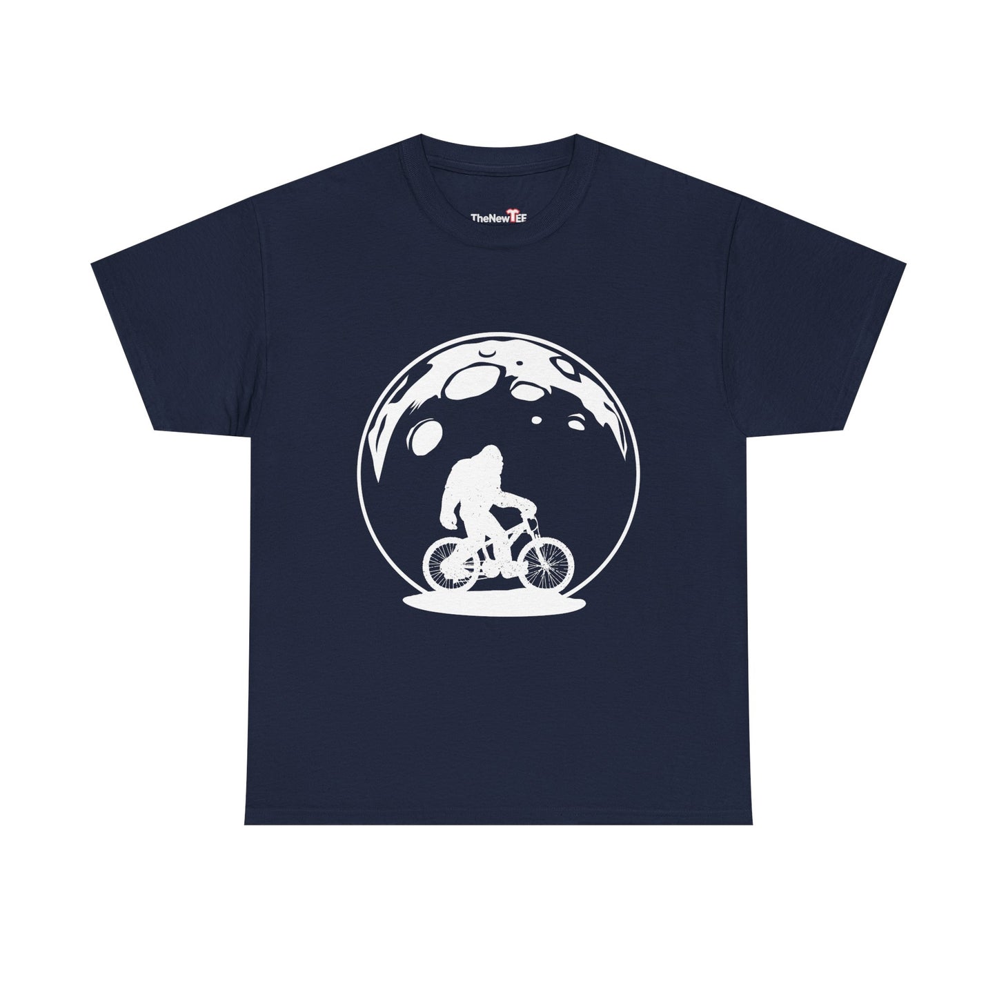 Yeti Riding Moon Bike Halloween Lunar Cycling Bigfoot - Unisex T-Shirt