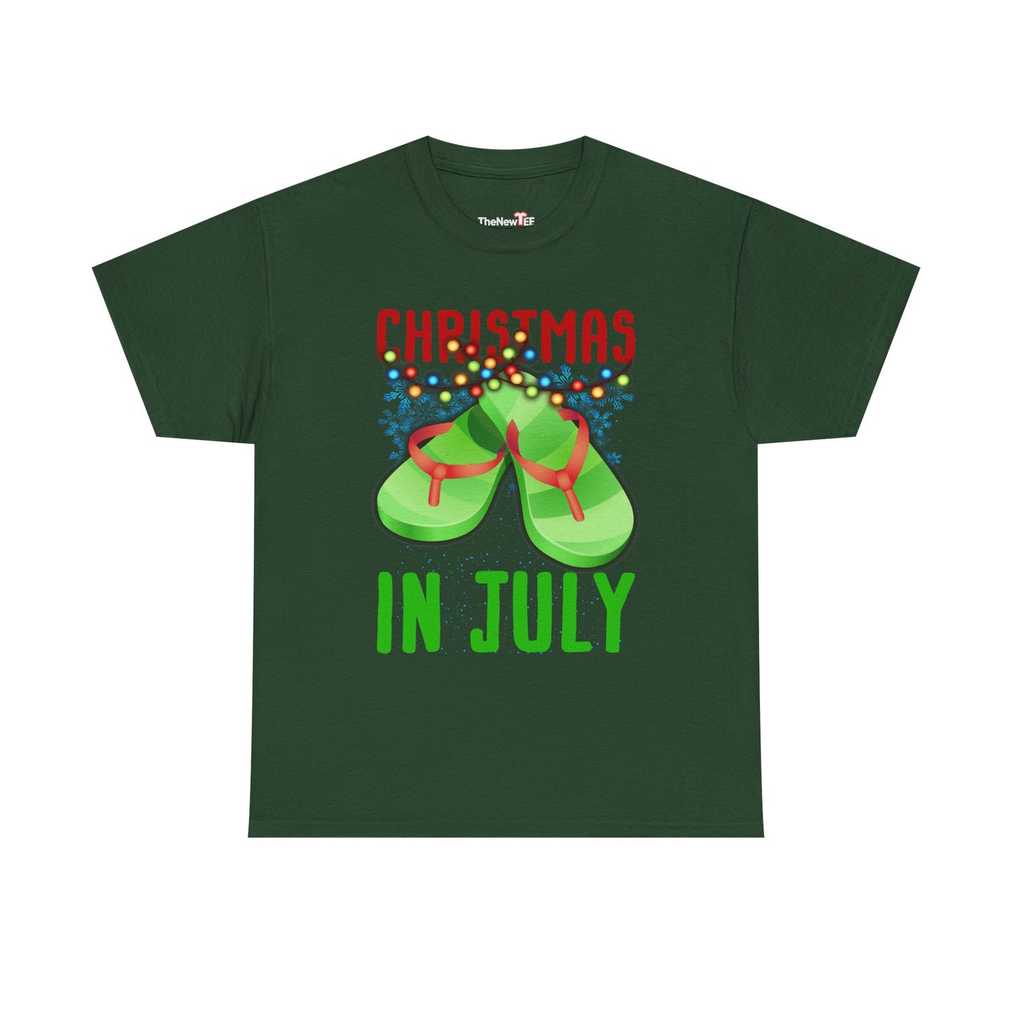 Christmas In July Flip Flops Summer Beach Xmas - Unisex T-Shirt