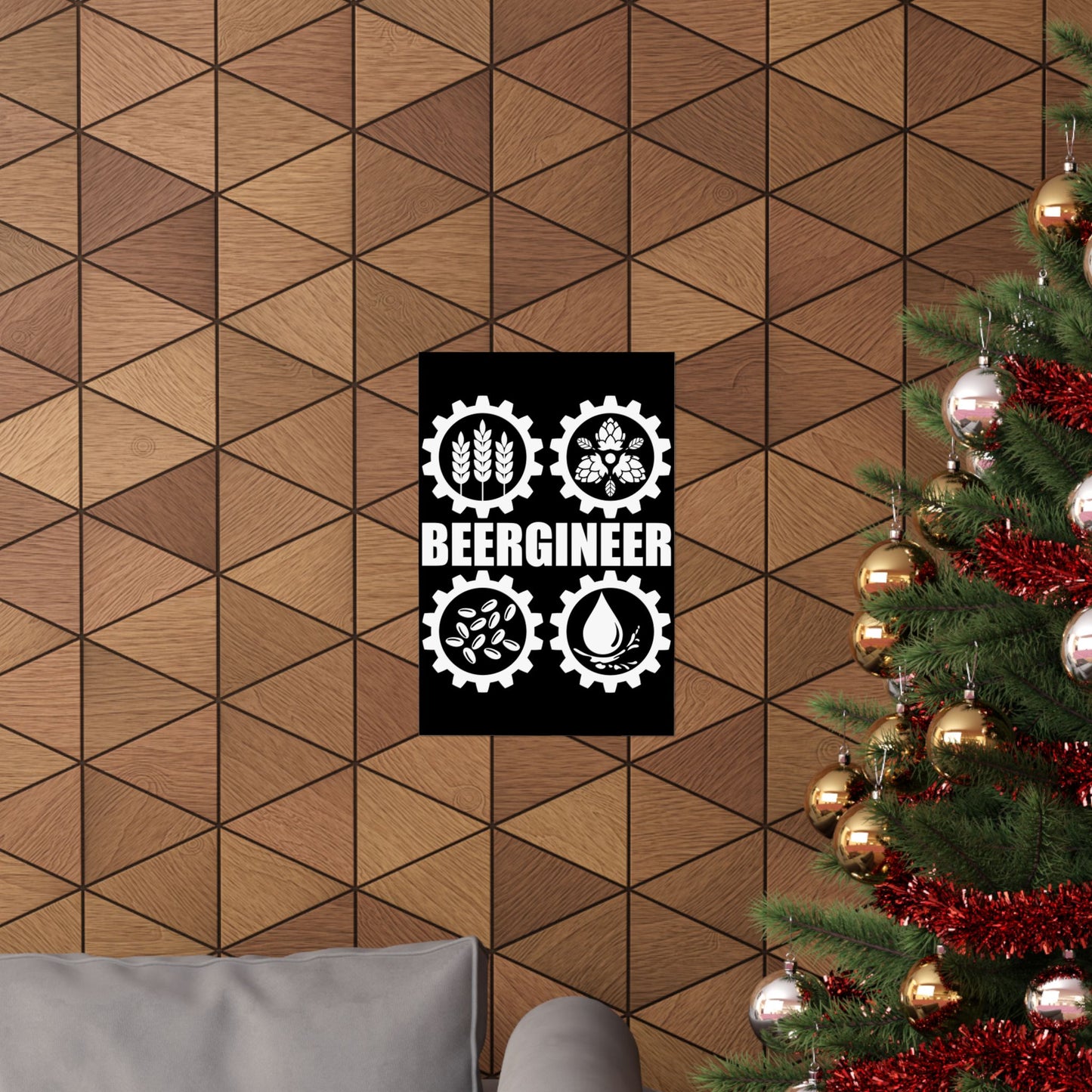 Beergineer Homebrew Home Brewing Craft Beer Brewer - Wall Art