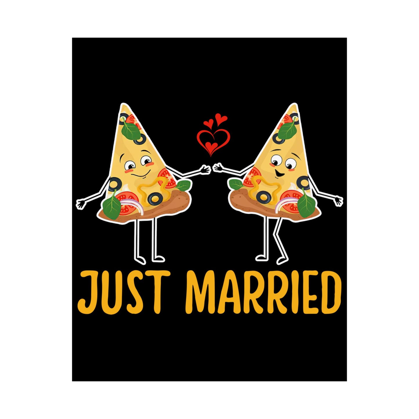 Just Married Pizza Slice - Wall Art