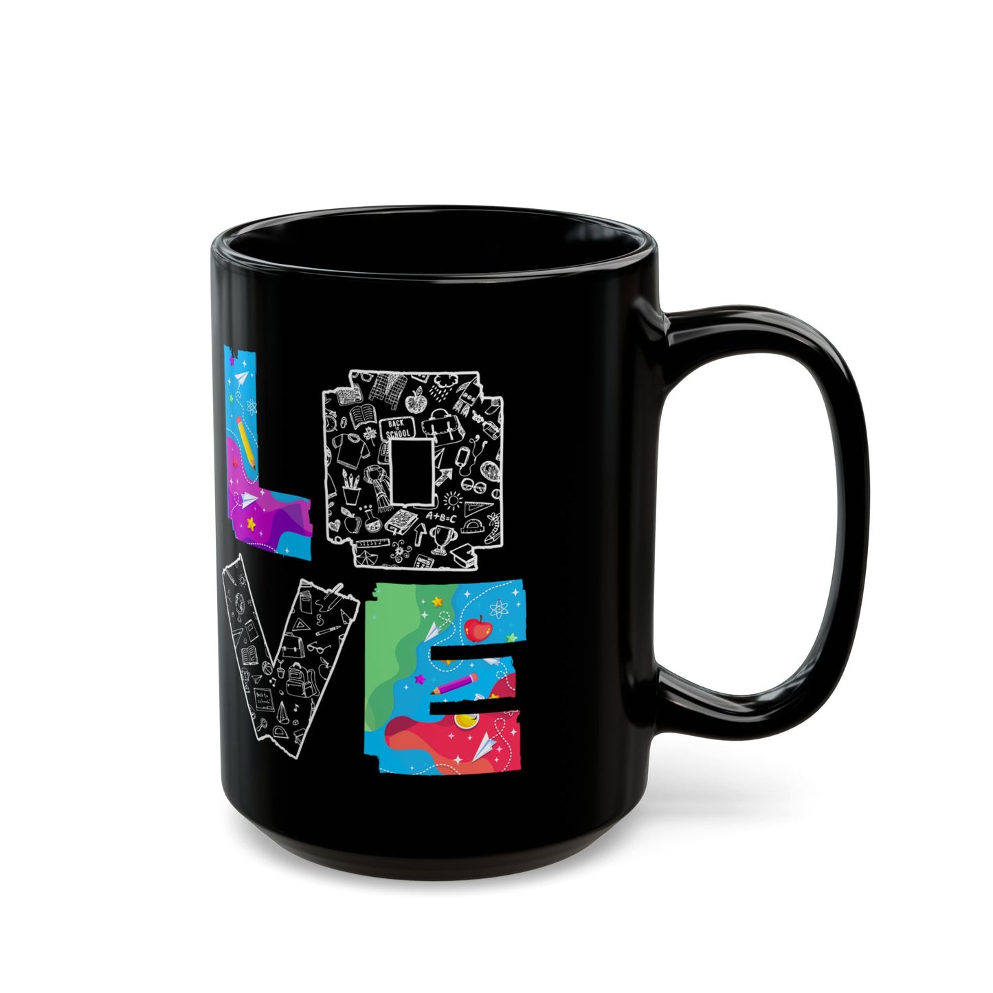Cute Love Teaching Back To School I Love Teacher Life - Black Mug