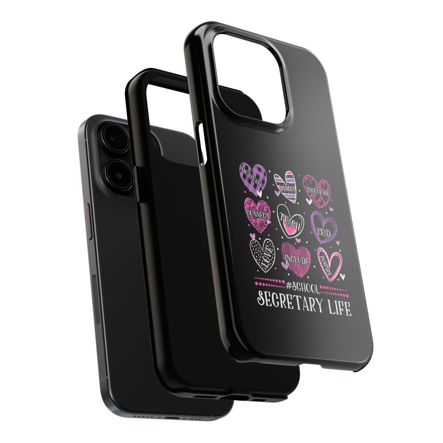 School Secretary Hearts Valentine Valentines Day - Tough Phone Case