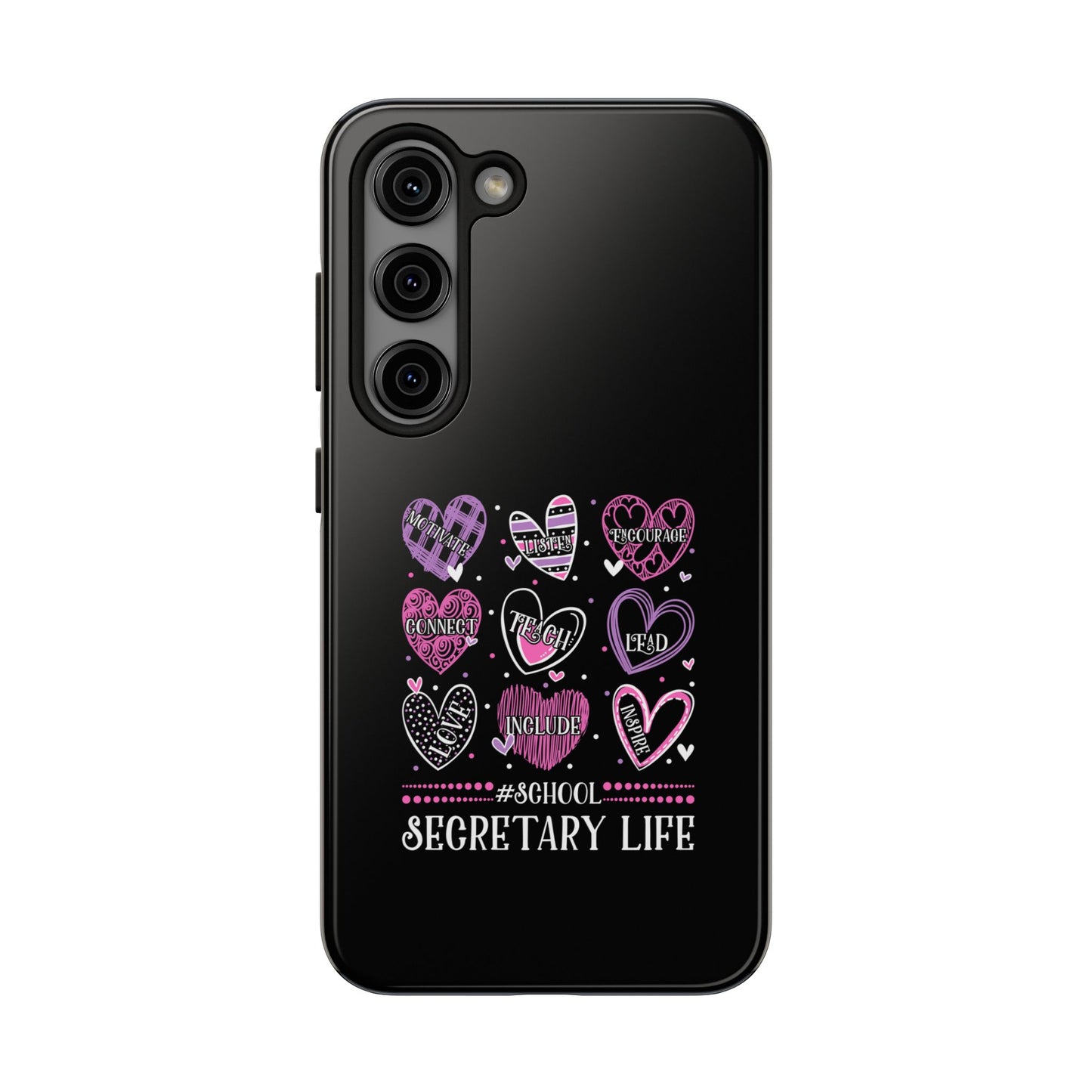 School Secretary Hearts Valentine Valentines Day - Tough Phone Case