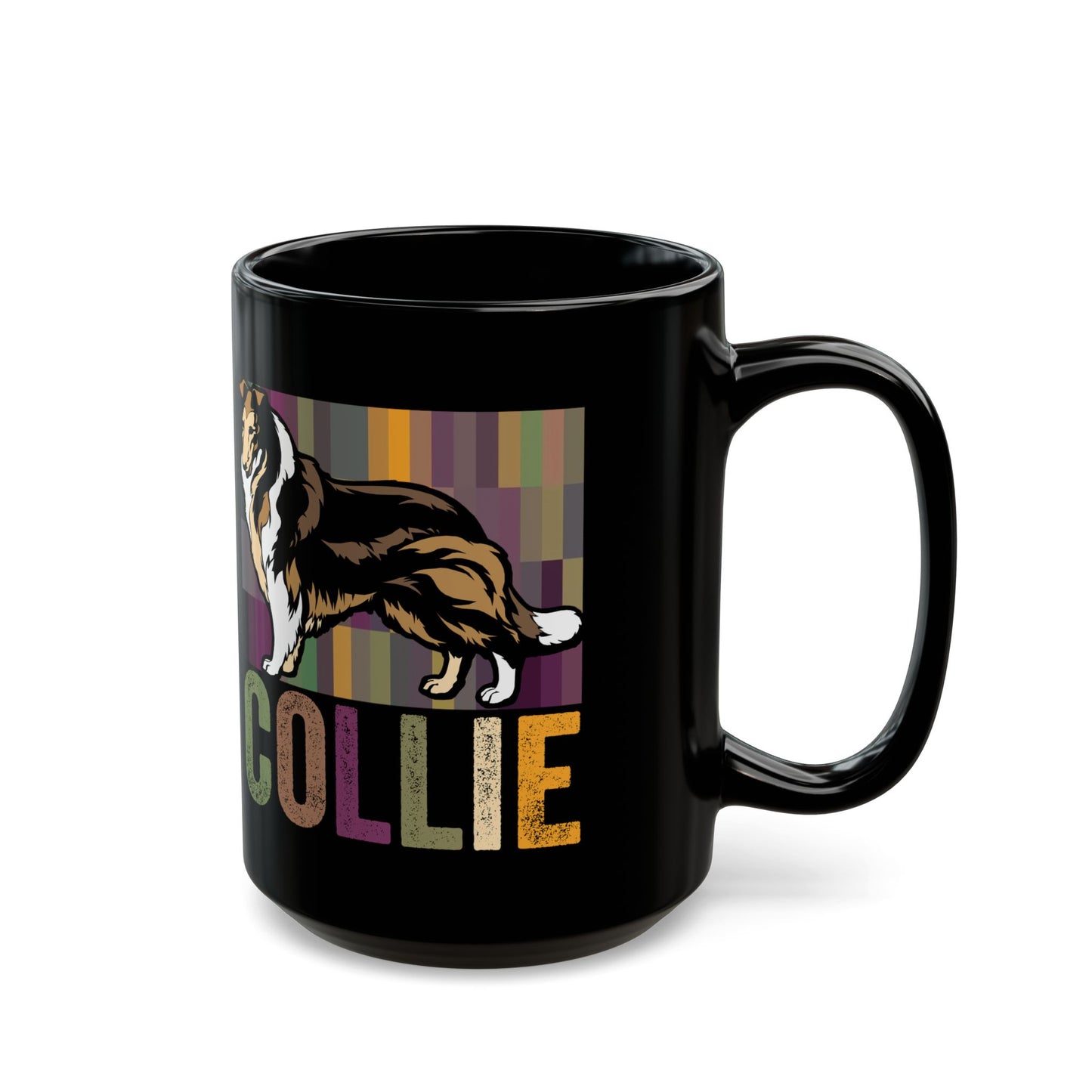 Smooth Collie Vintage Style Dog - Black Mug
