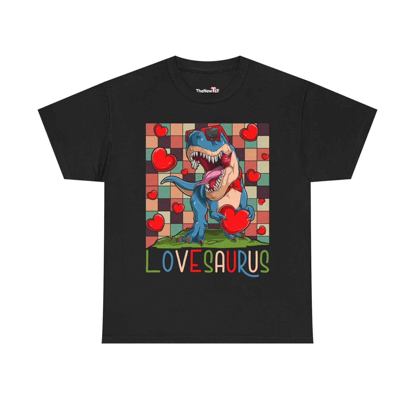 Valentines Day Dinosaur Lovesaurus Hearts - Unisex Graphic T-Shirt