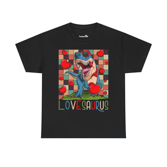 Valentines Day Dinosaur Lovesaurus Hearts - Unisex Graphic T-Shirt
