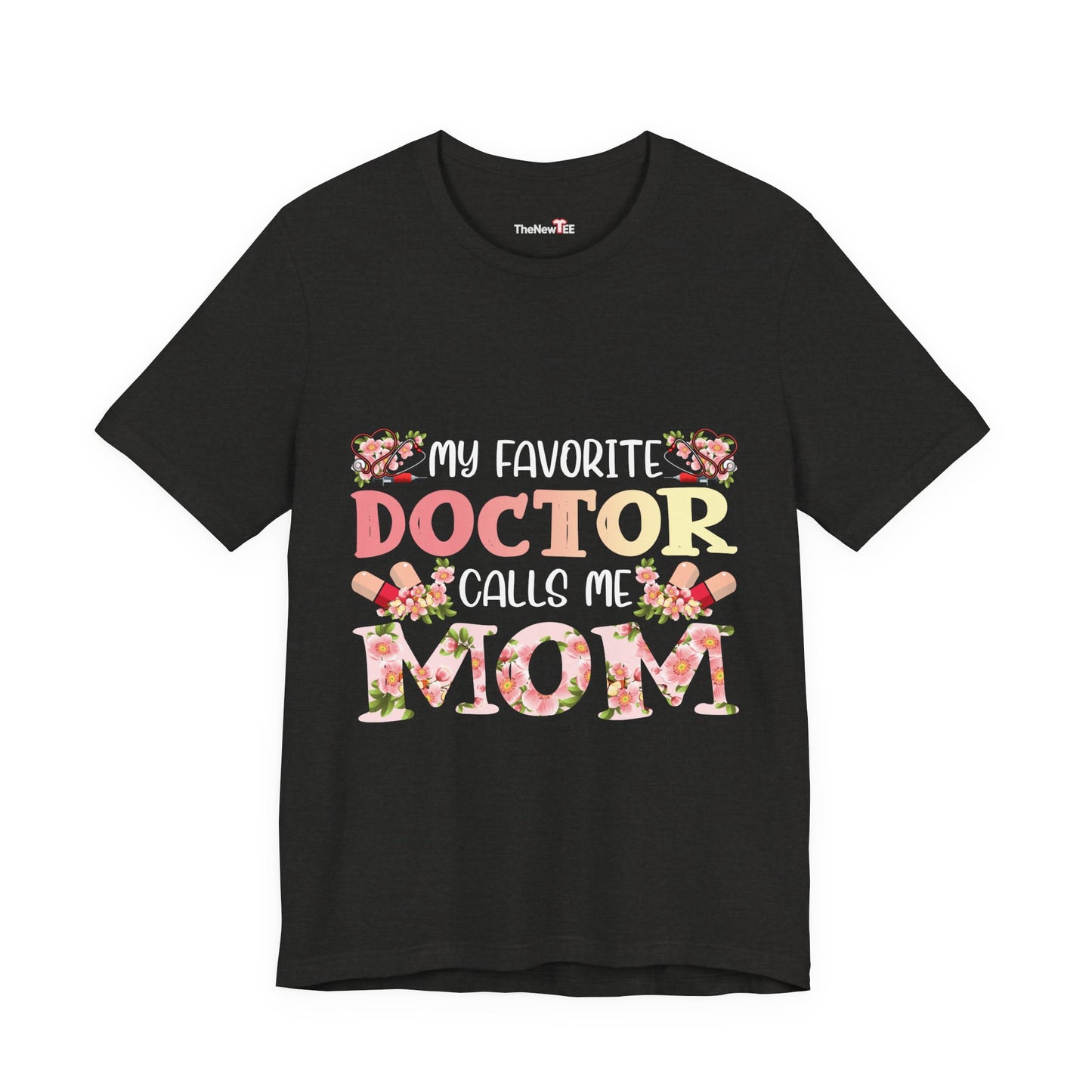 Doctor Mom Floral Healthcare Hero T-shirt