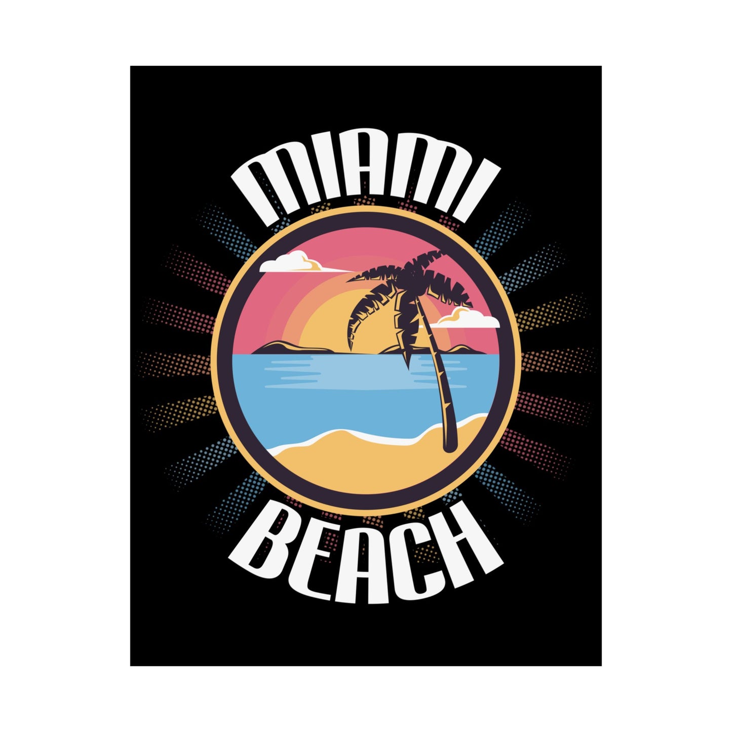 Miami Beach Vintage 70S Florida Summer - Wall Art