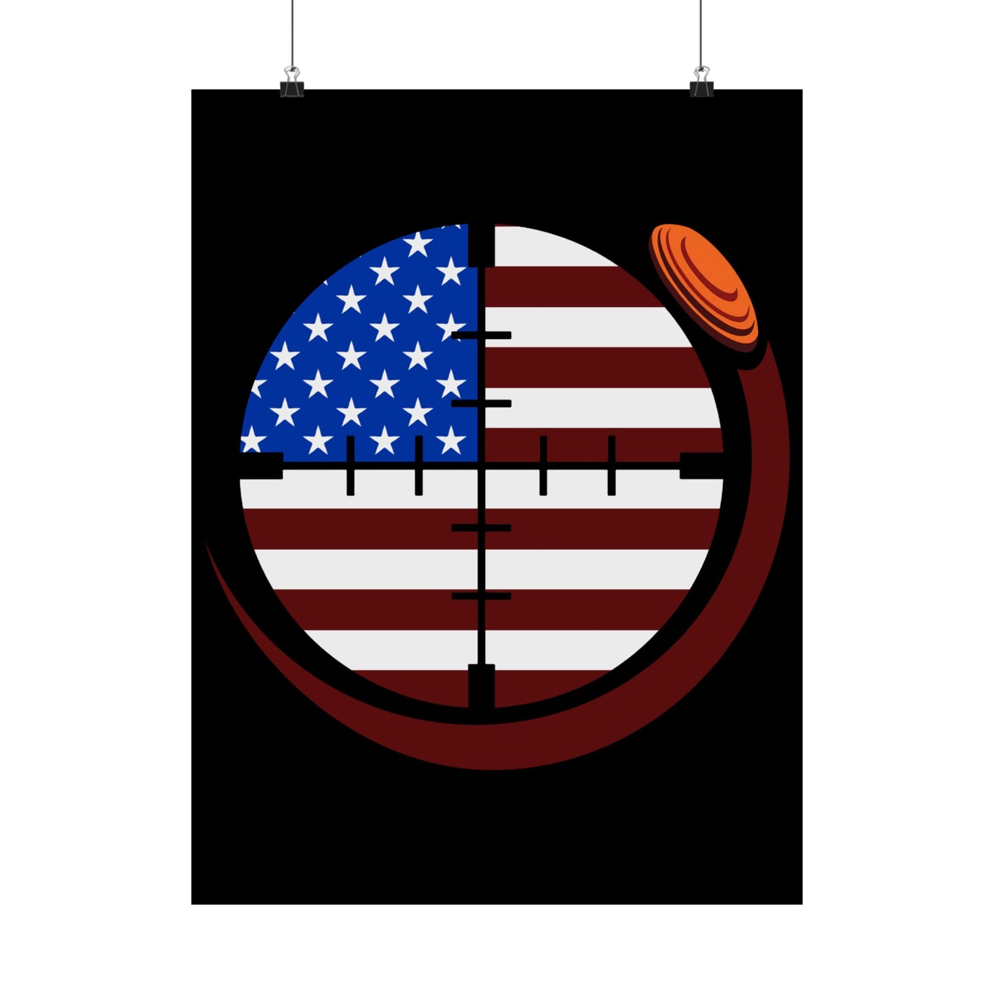 Retro Patriotic Skeet Trap Sporting Clays Shooting Sports - Wall Art