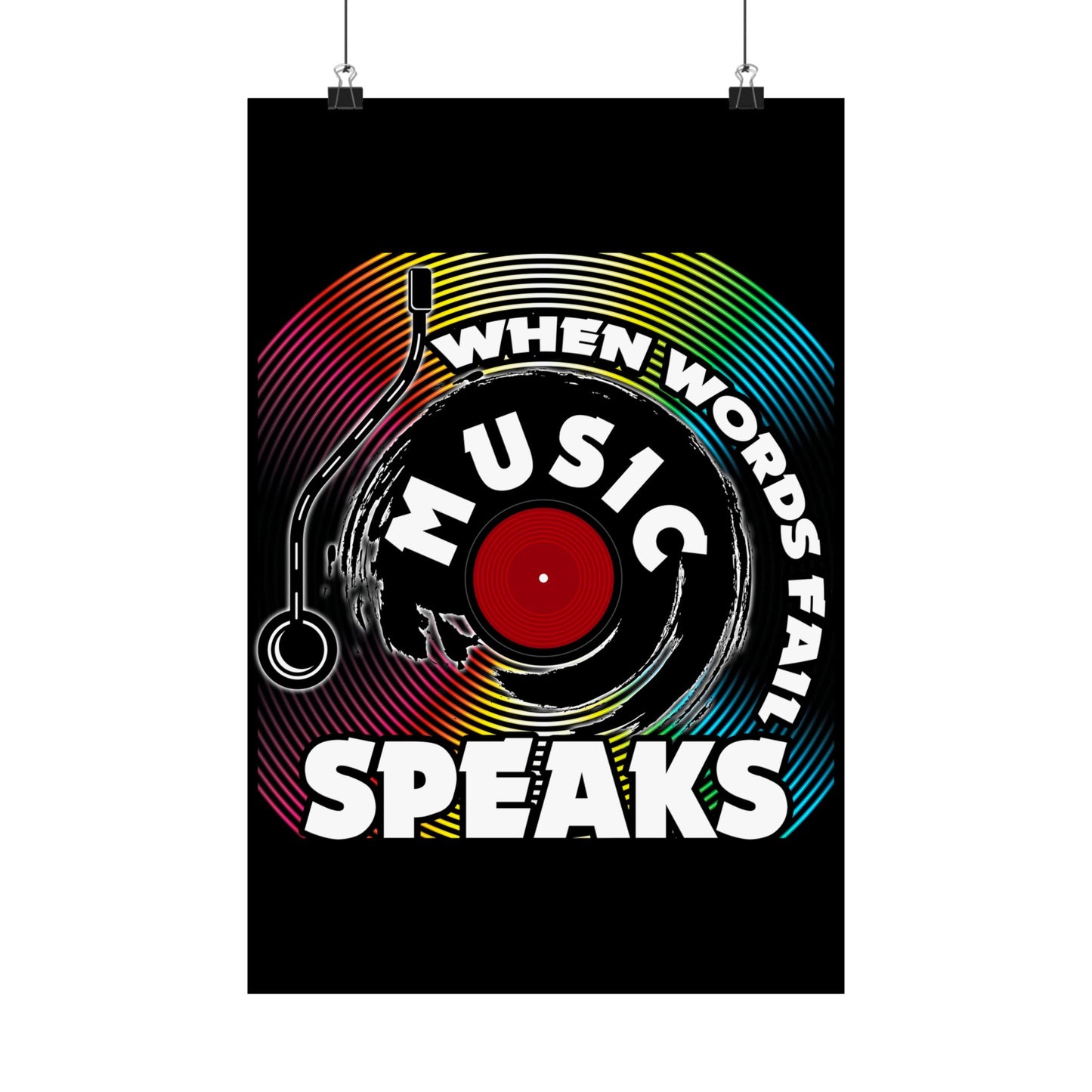 When Words Fail Music Speaks Musician Singer Feeling Song - Wall Art