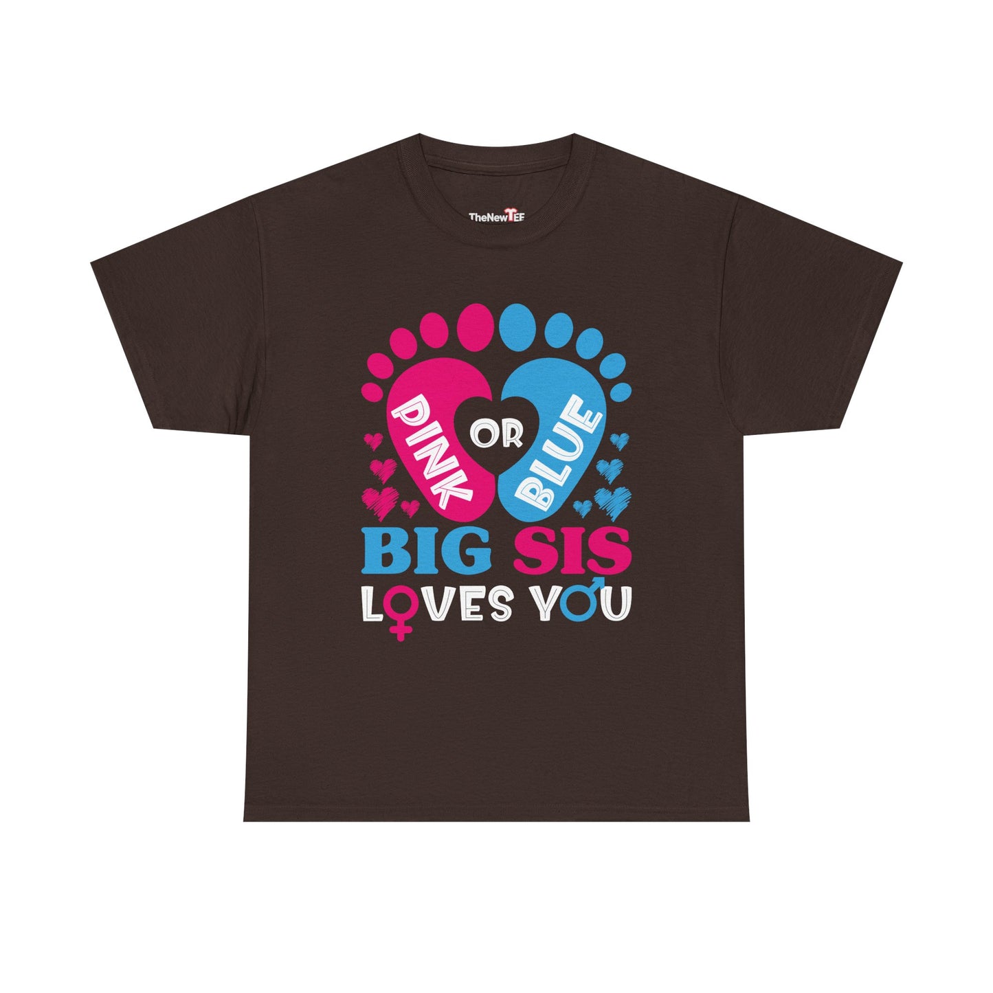 Big Sister Baby Shower Pink Blue - Unisex T-Shirt