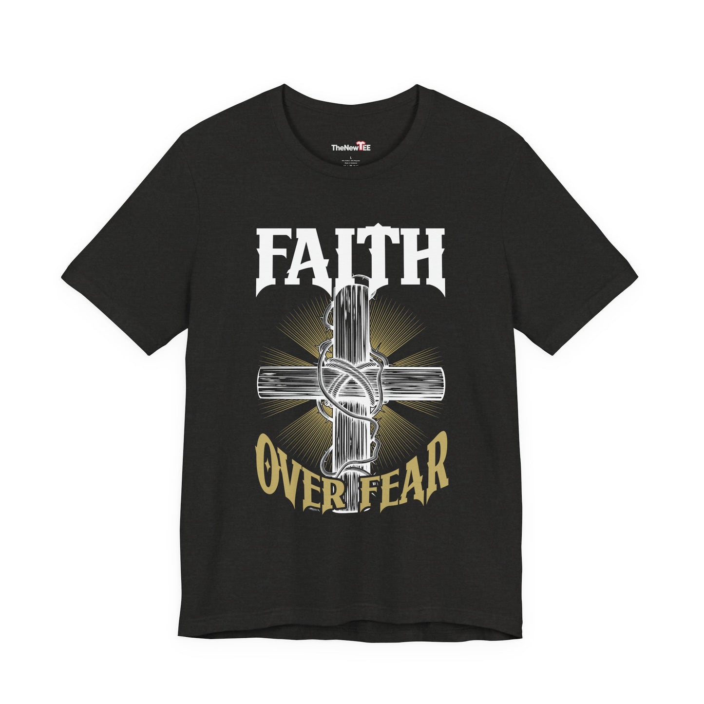 Faith Over Fear T-Shirt — Christian Cross Inspirational Tee