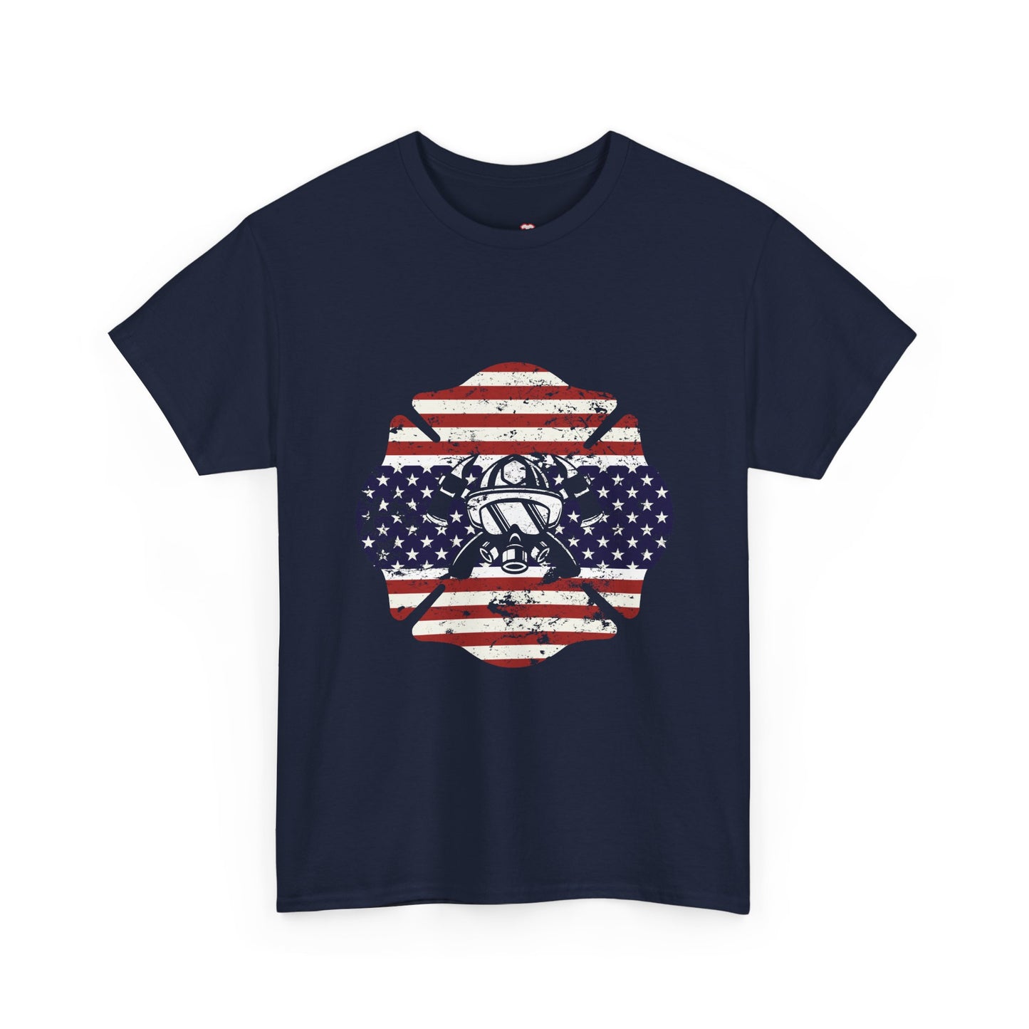 American Flag Firefighter Usa United States Badge - Unisex T-Shirt