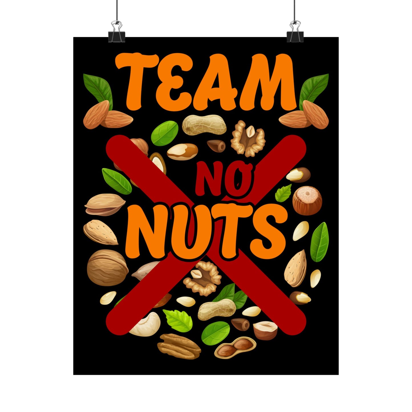 Gender Reveal Team No Nuts Girl Matching Family Baby Party - Wall Art