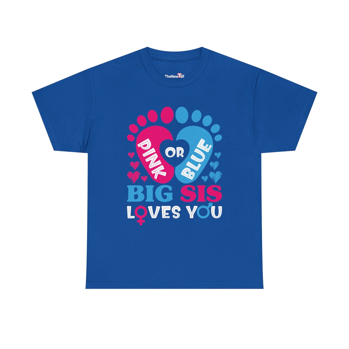 Big Sister Baby Shower Pink Blue - Unisex T-Shirt