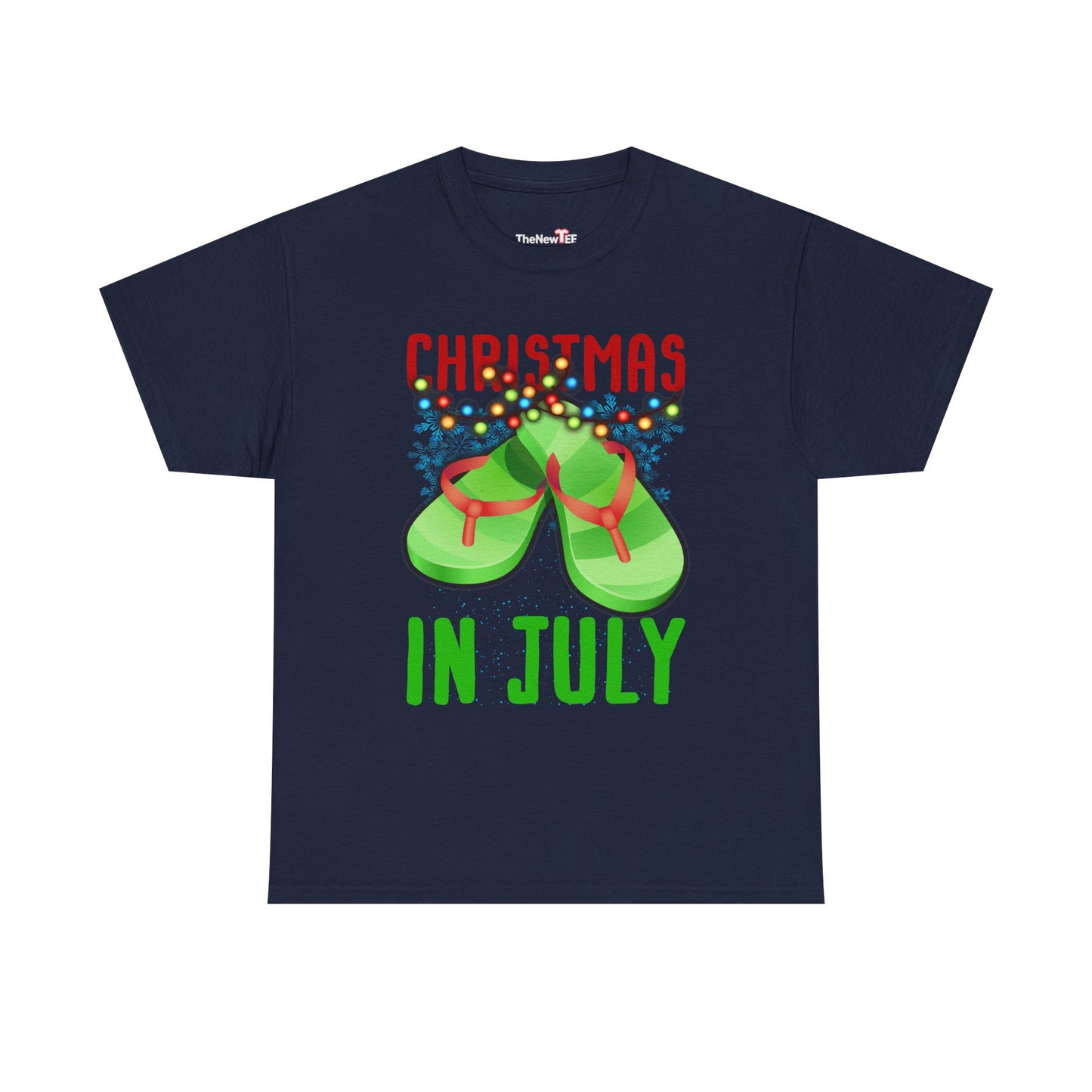 Christmas In July Flip Flops Summer Beach Xmas - Unisex T-Shirt