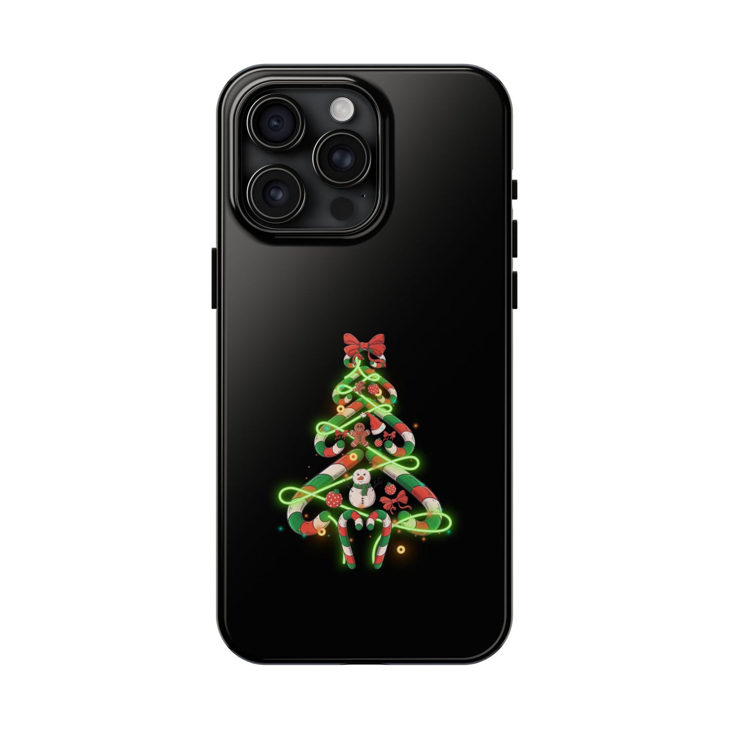 Christmas Candy Cane Xmas Tree Light Gifts - Tough Phone Case