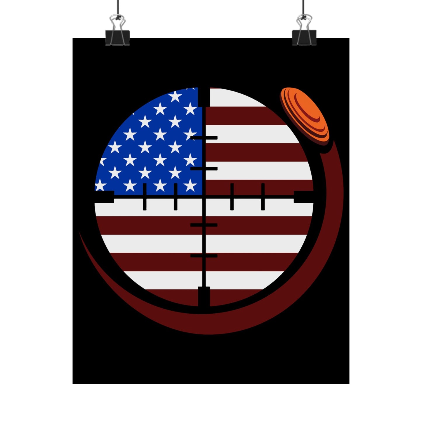Retro Patriotic Skeet Trap Sporting Clays Shooting Sports - Wall Art