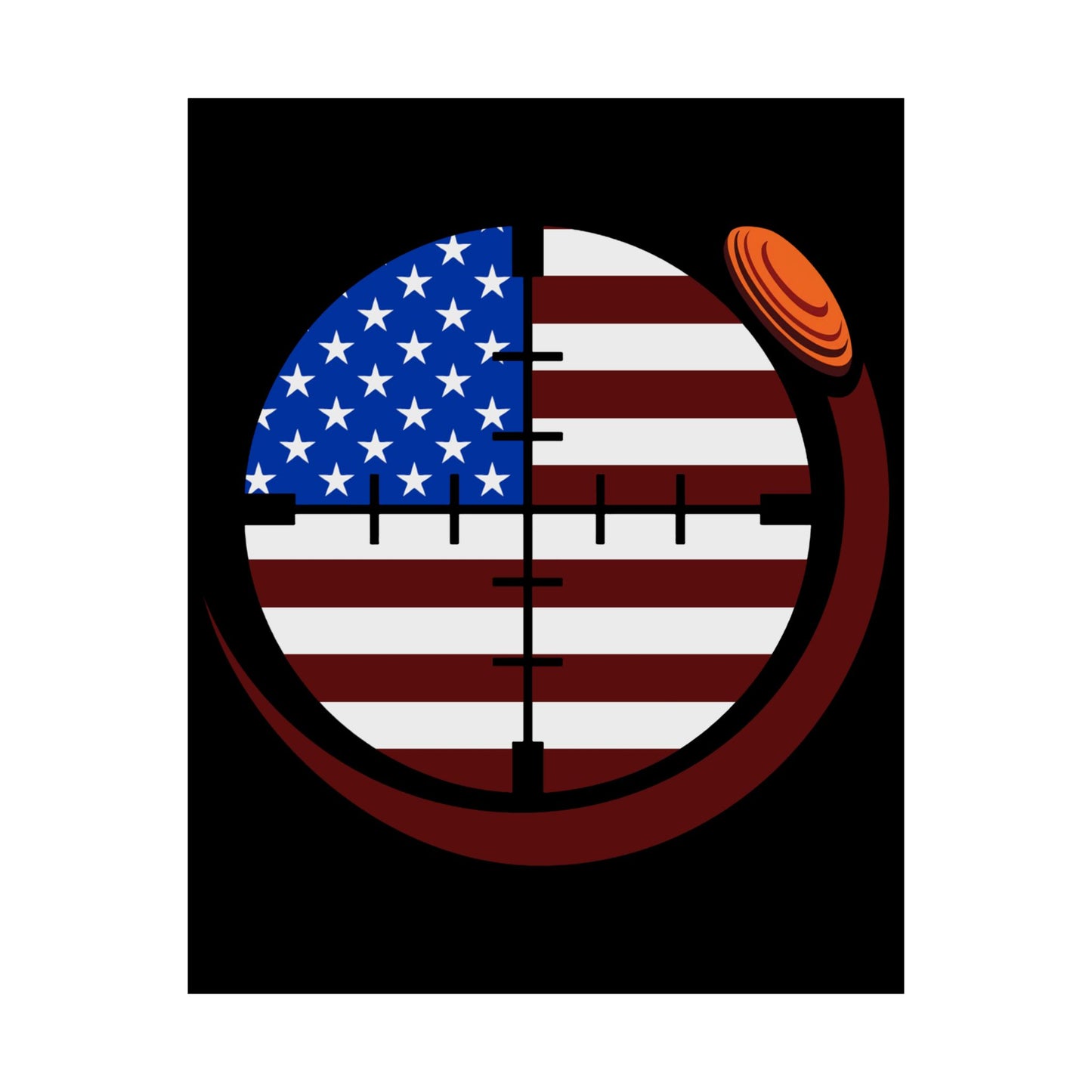 Retro Patriotic Skeet Trap Sporting Clays Shooting Sports - Wall Art